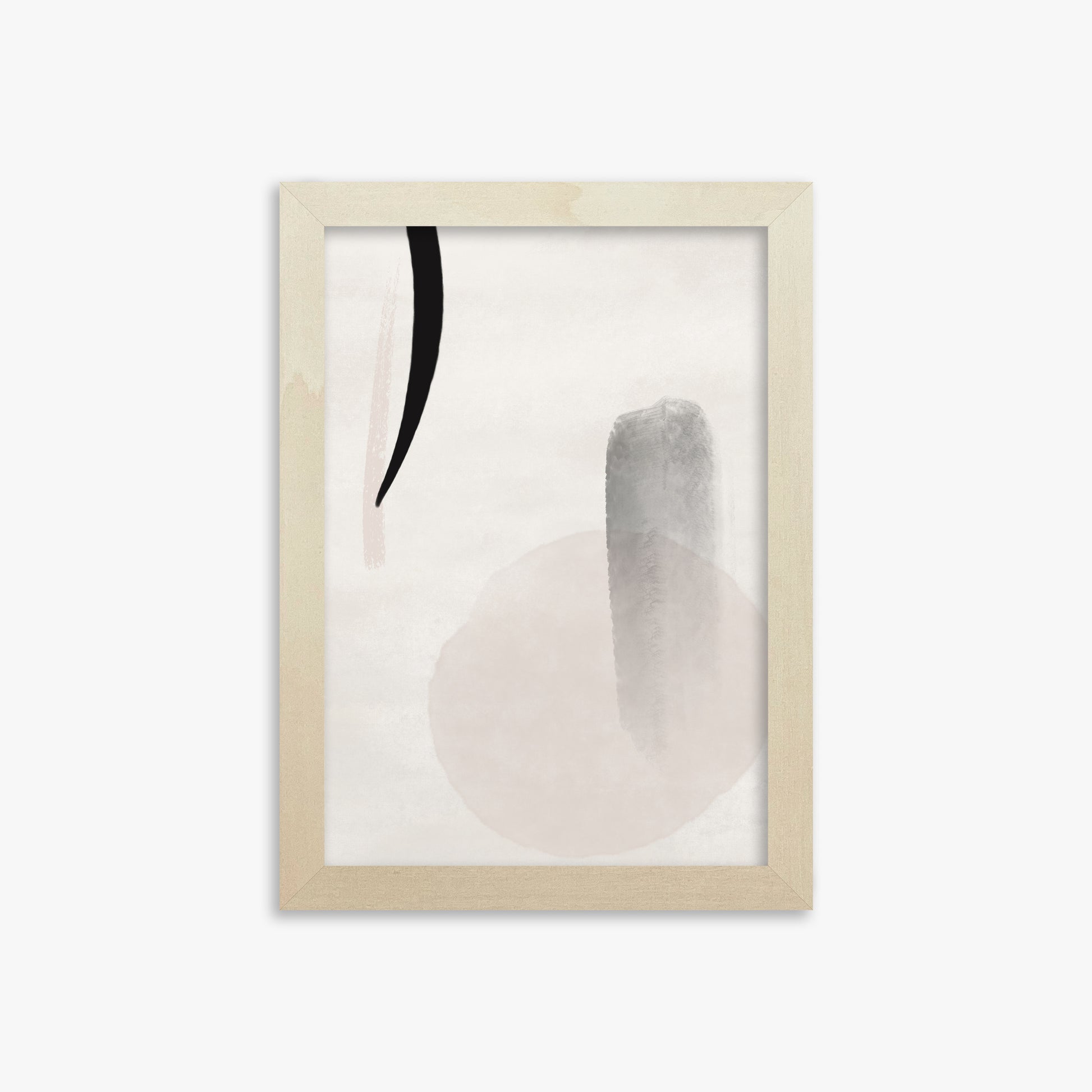 Curved Echo, 21x30cm Framed Art Reproduction With Lime Wood Frame