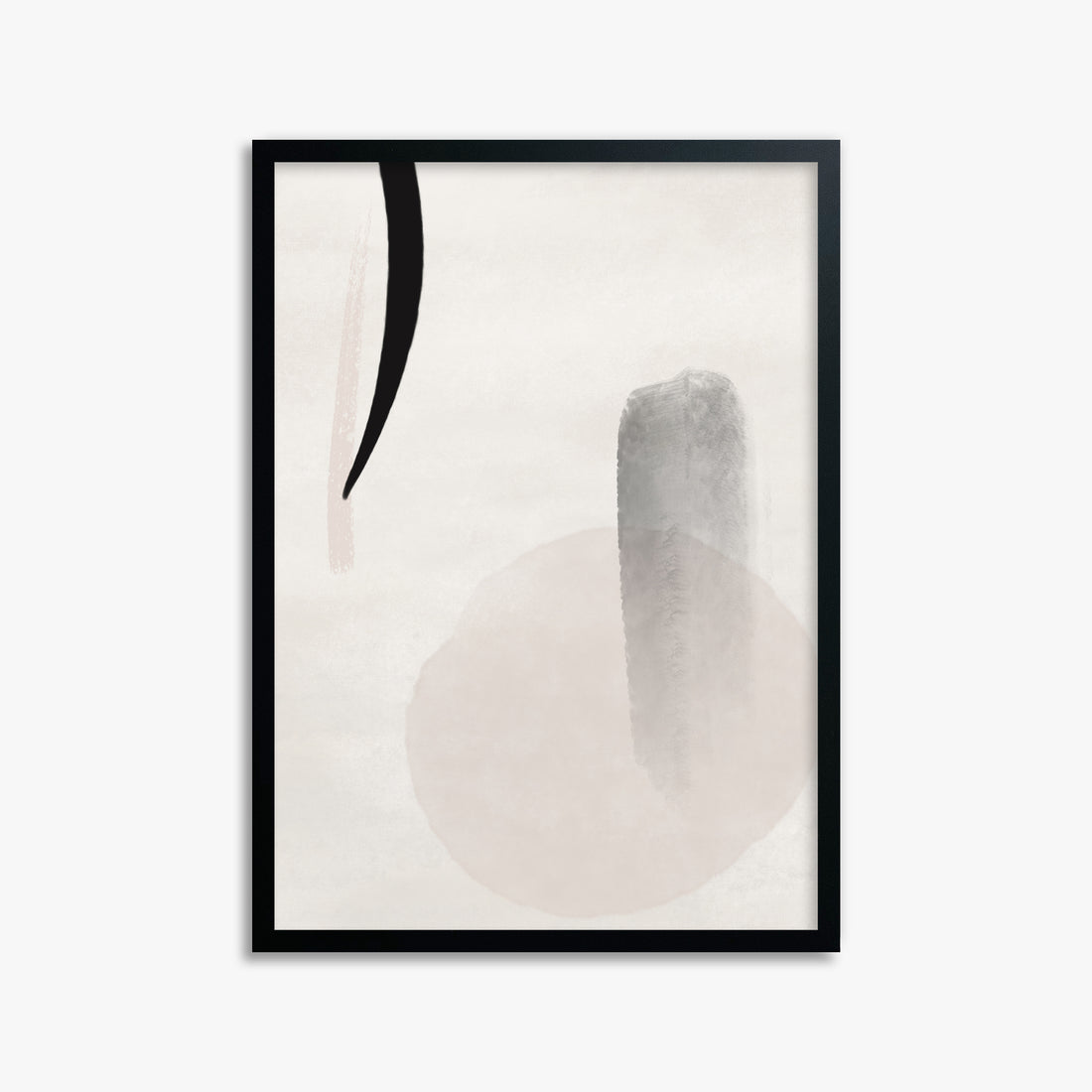 Curved Echo, 50x70cm Framed Poster With Black Frame