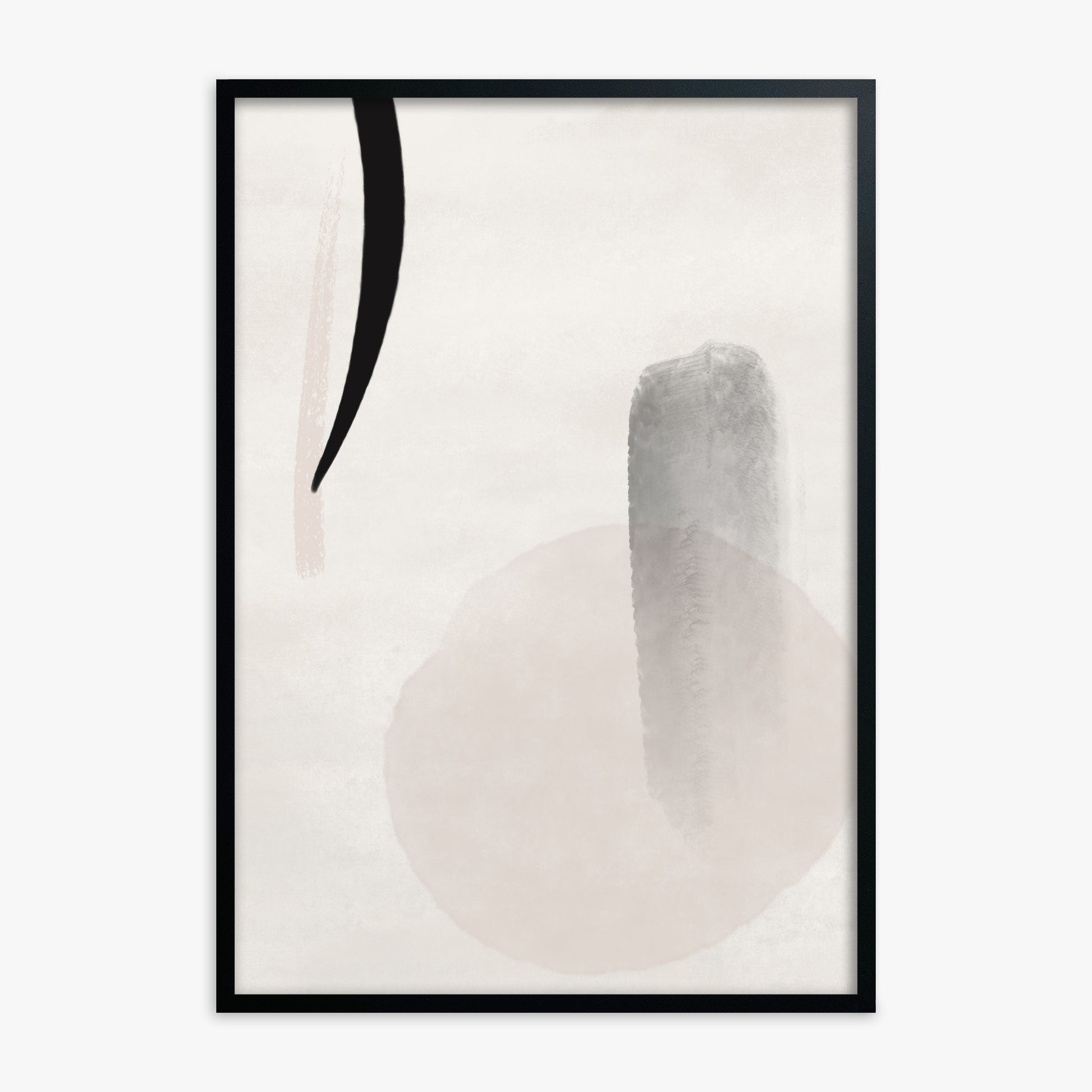 Curved Echo, Black Framed Poster With Black Frame