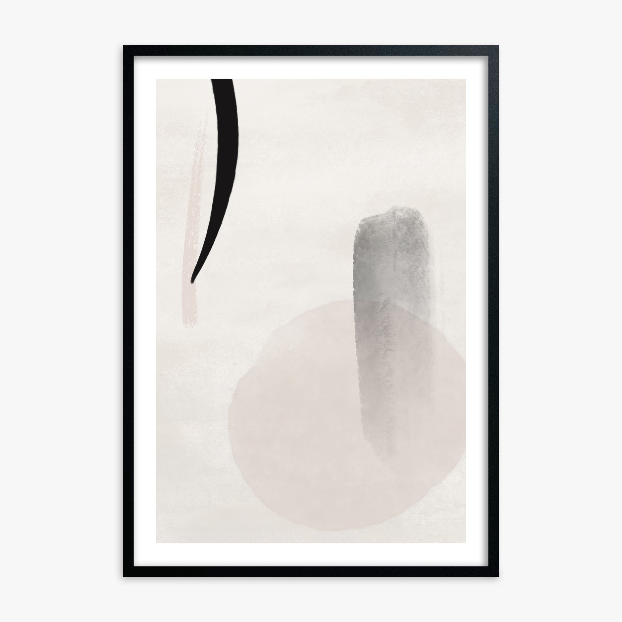 Curved Echo, Black Framed Poster With Black Frame