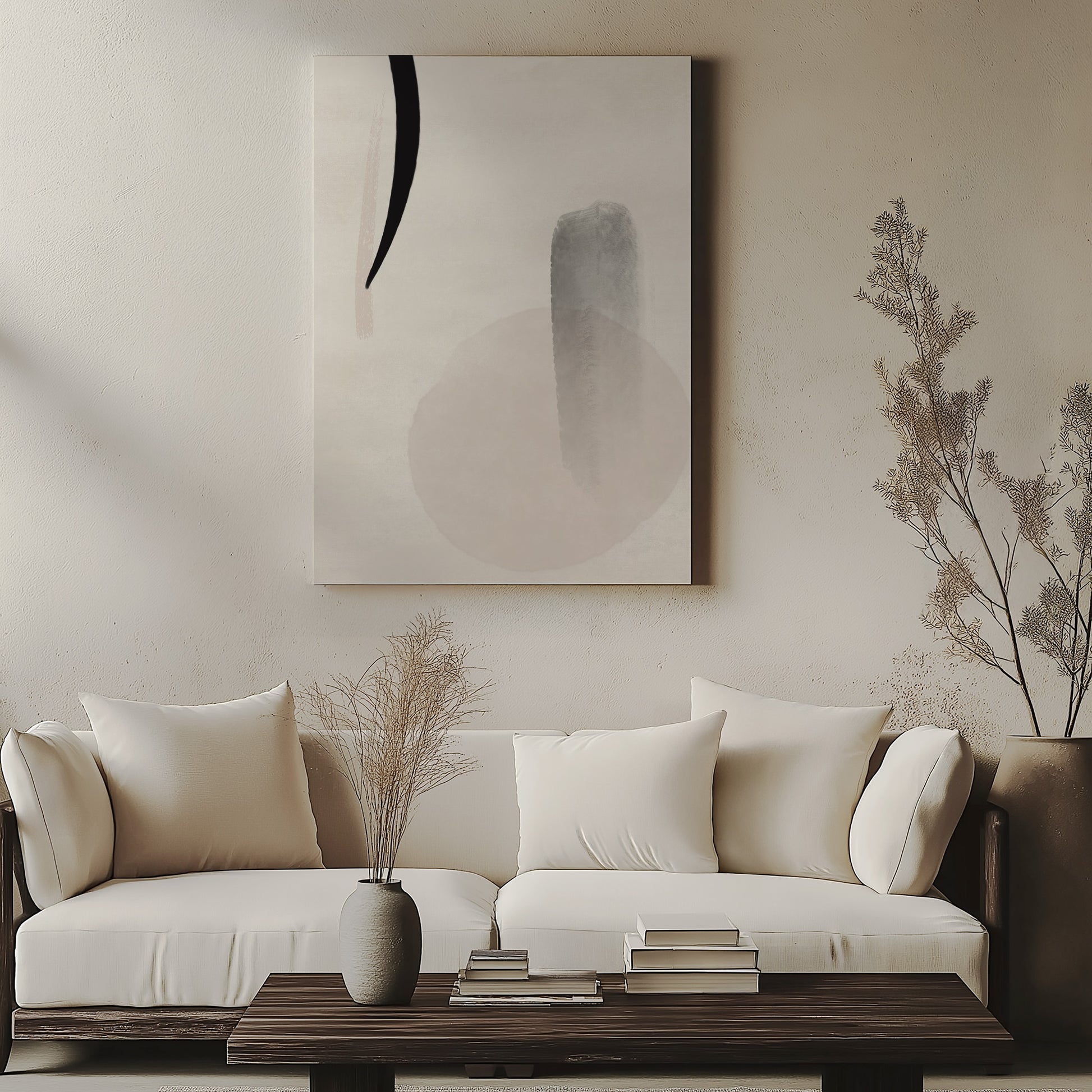 Design Concept No. 57 for Curved Echo Japanese Satin Canvas Wall Art