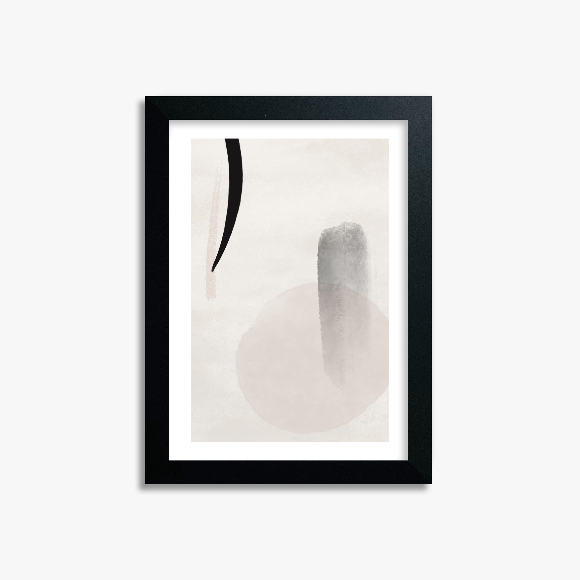 Curved Echo, 21x30cm Black Framed Art Reproduction