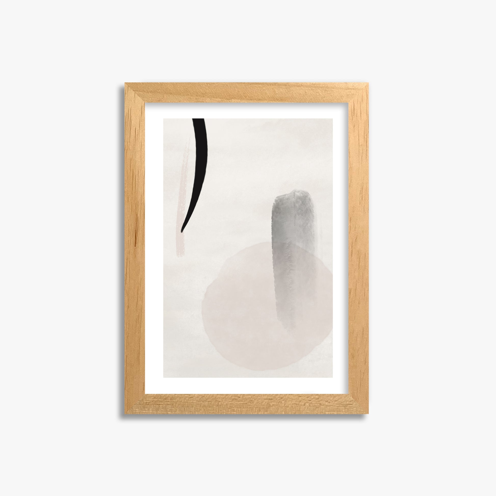 Curved Echo, 21x30cm Oak Framed Art Reproduction