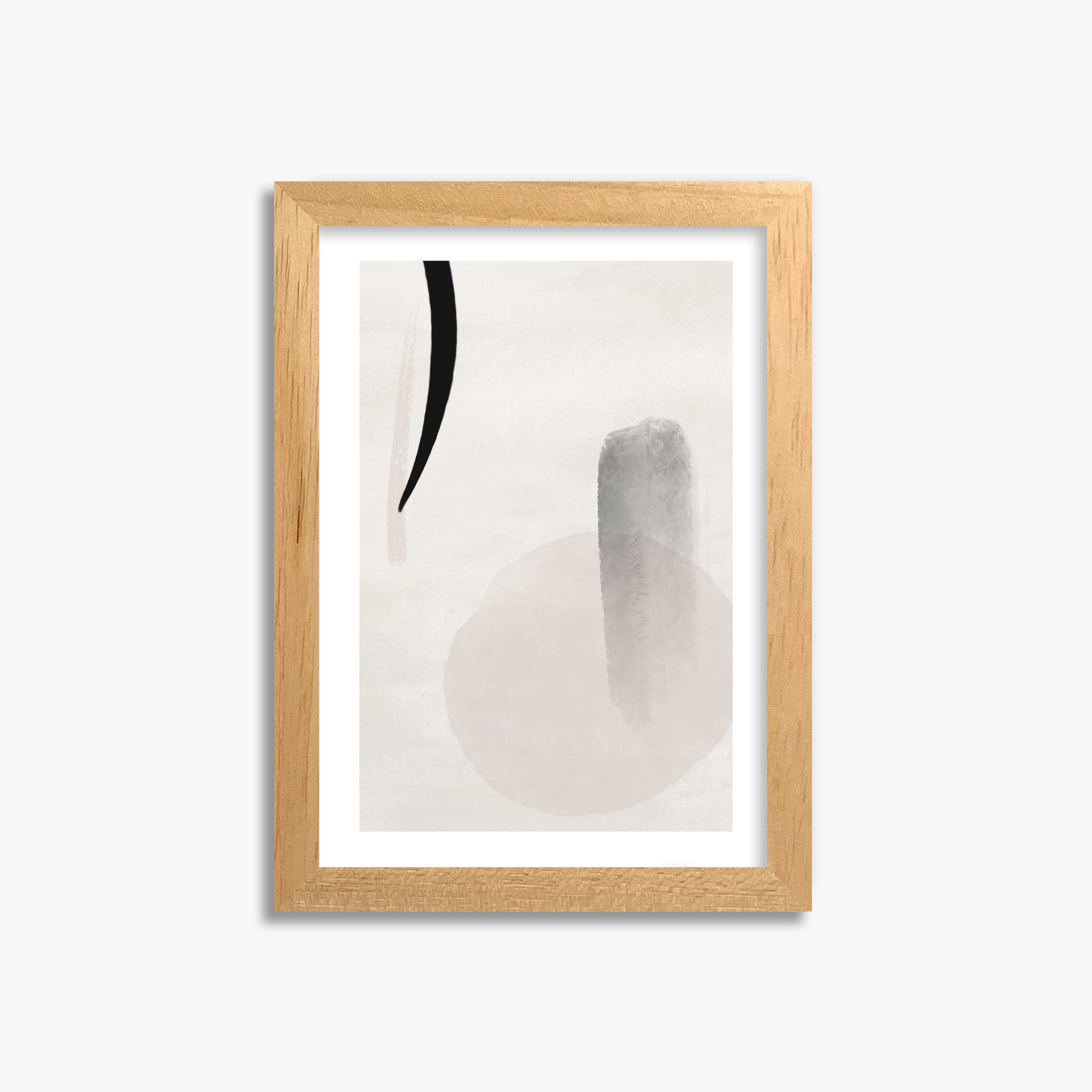 Curved Echo, 21x30cm Oak Framed Art Reproduction