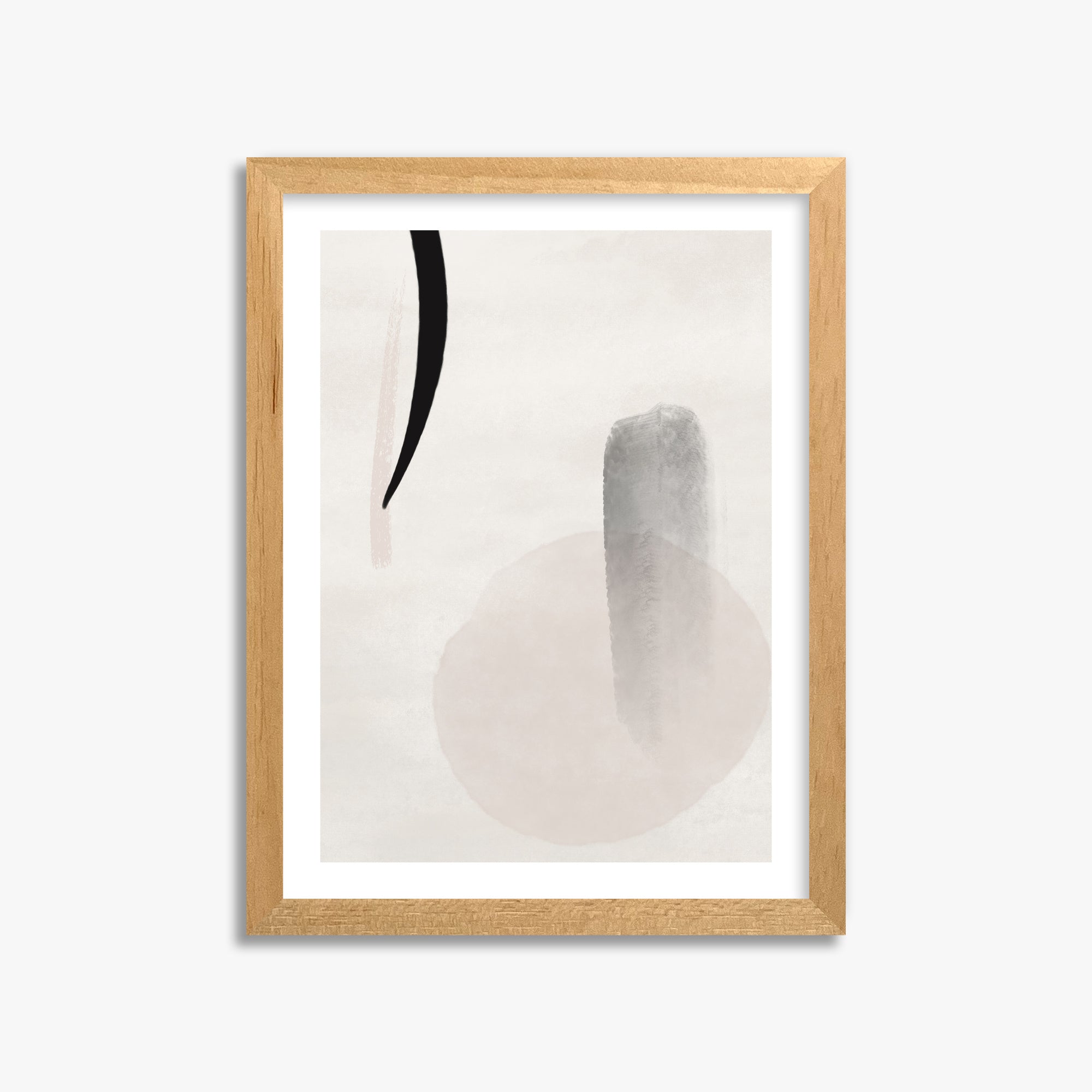 Curved Echo, 30x40cm Oak Framed Art Reproduction