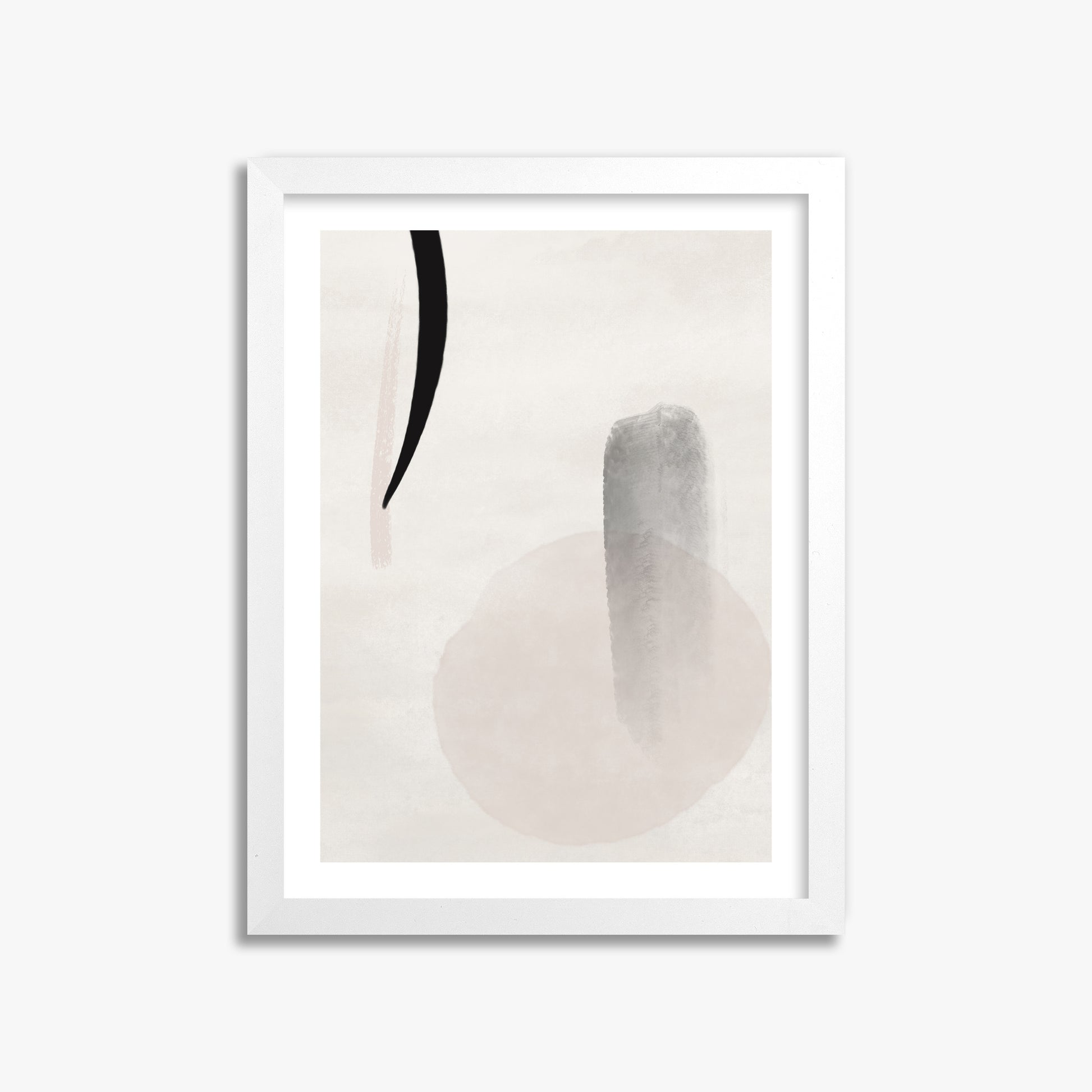Curved Echo, 30x40cm Whitek Framed Art Reproduction