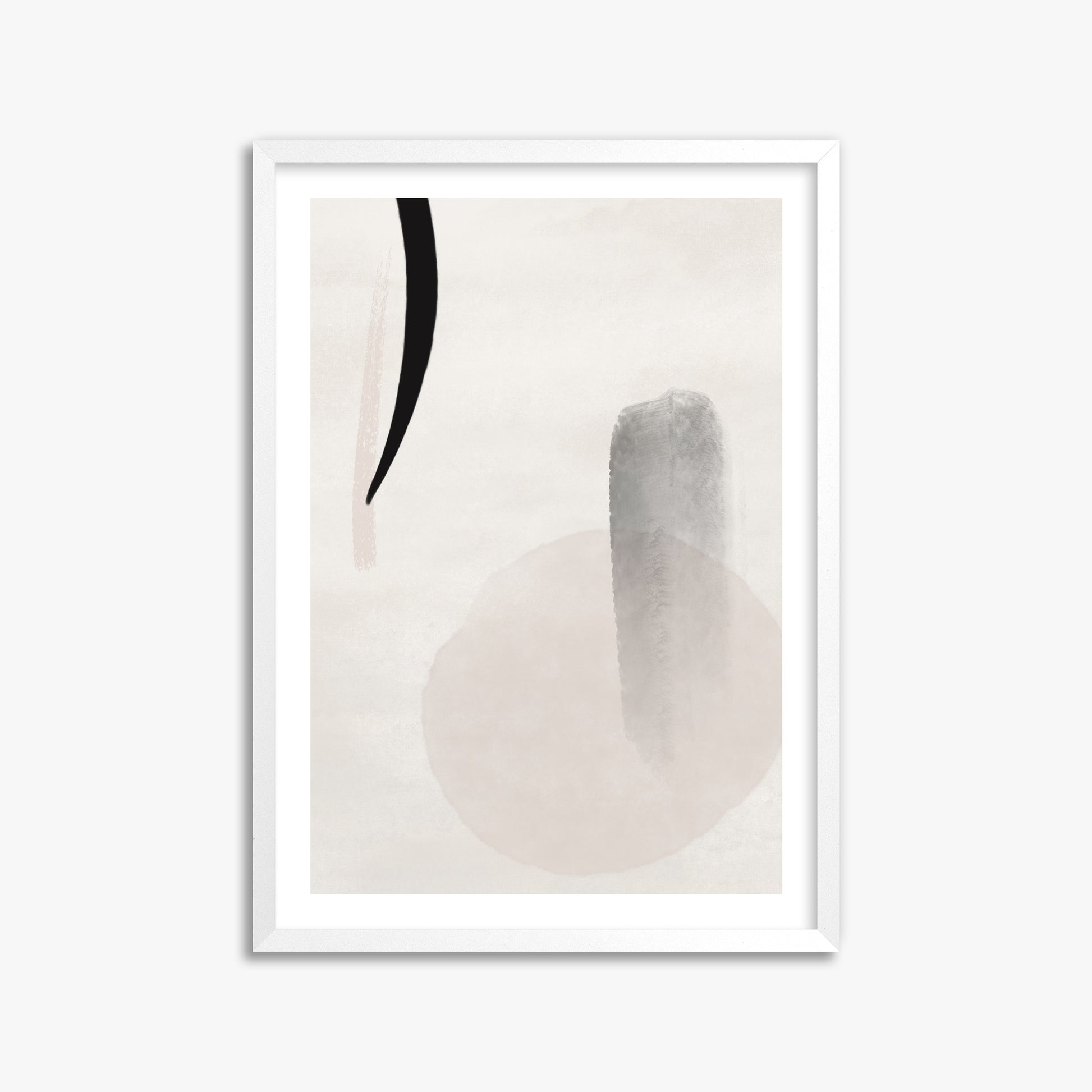 Curved Echo, 50x70cm Whitek Framed Art Reproduction