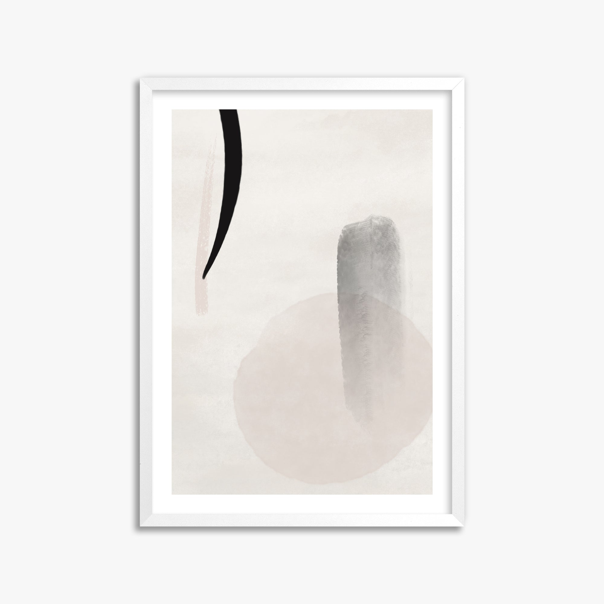 Curved Echo, 50x70cm Whitek Framed Art Reproduction