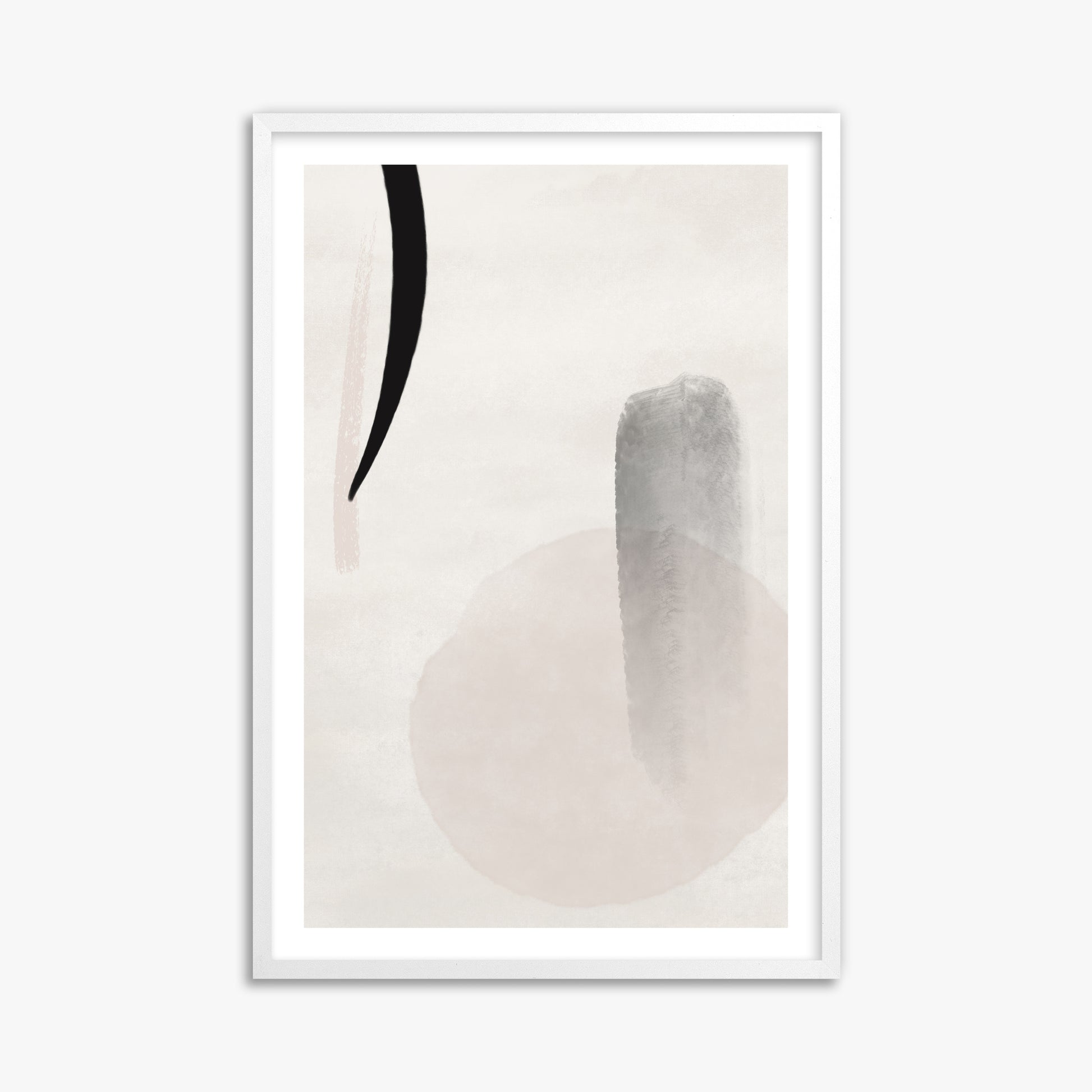 Curved Echo, 61x91cm Whitek Framed Art Reproduction