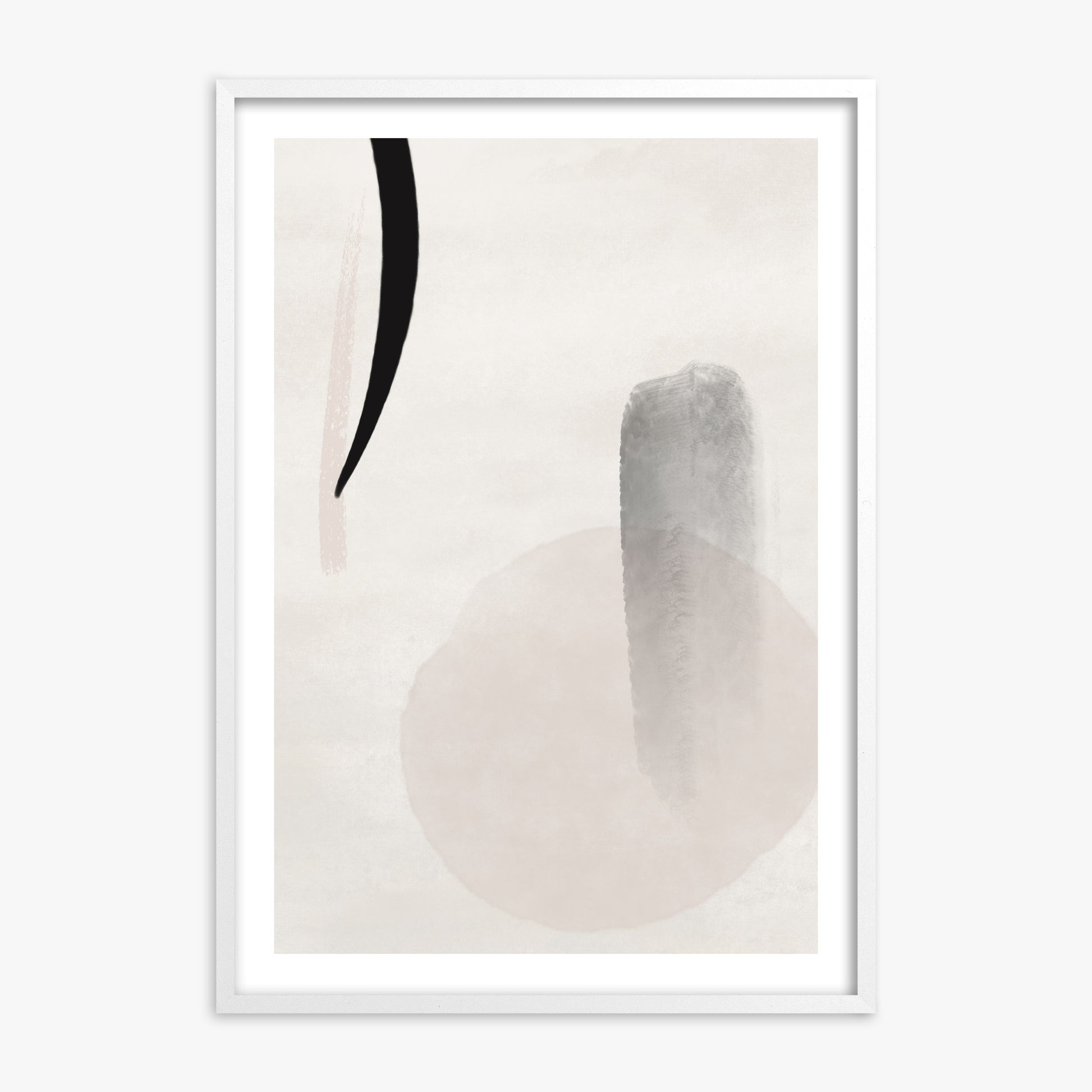 Curved Echo, 70x100cm Whitek Framed Art Reproduction