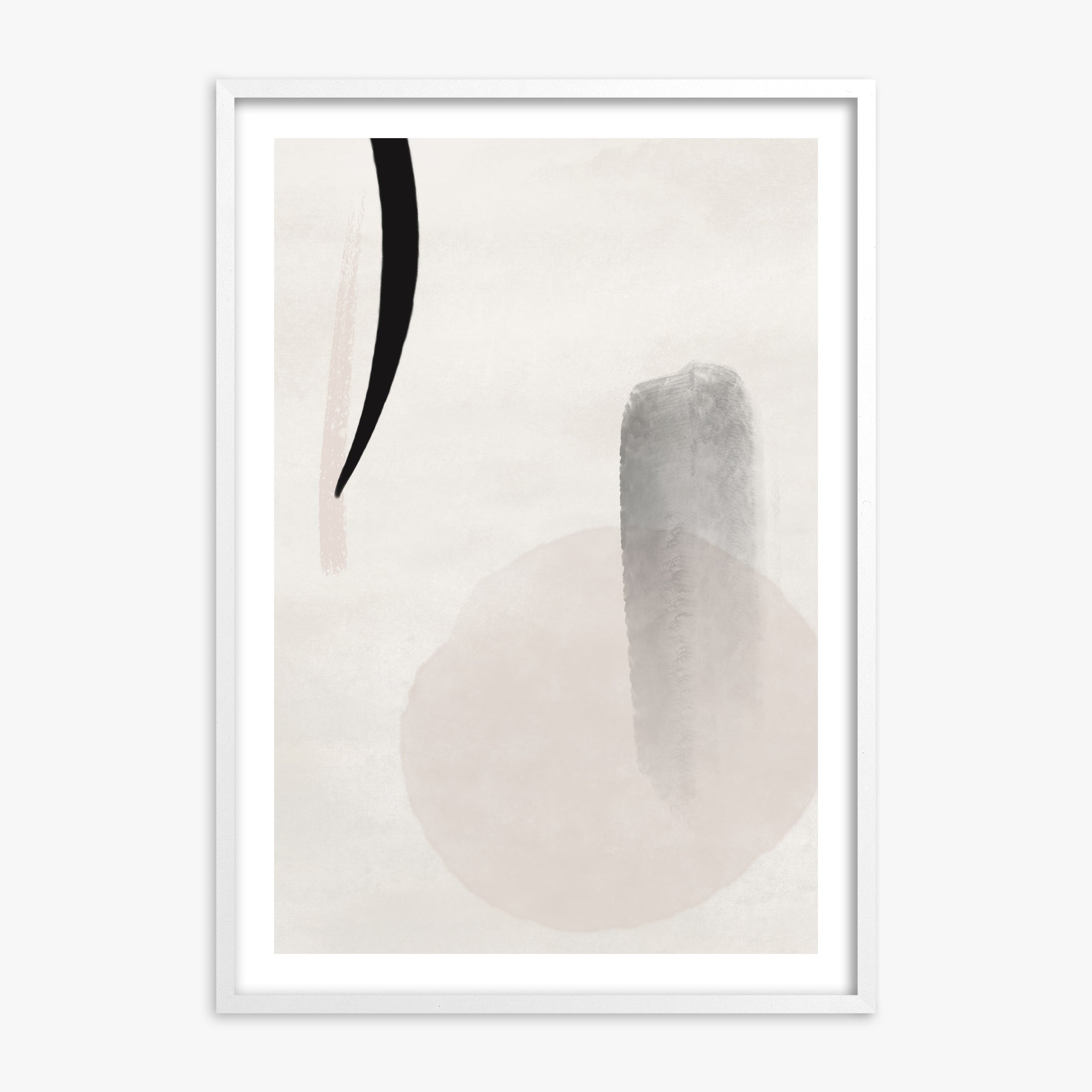 Curved Echo, 70x100cm Whitek Framed Art Reproduction