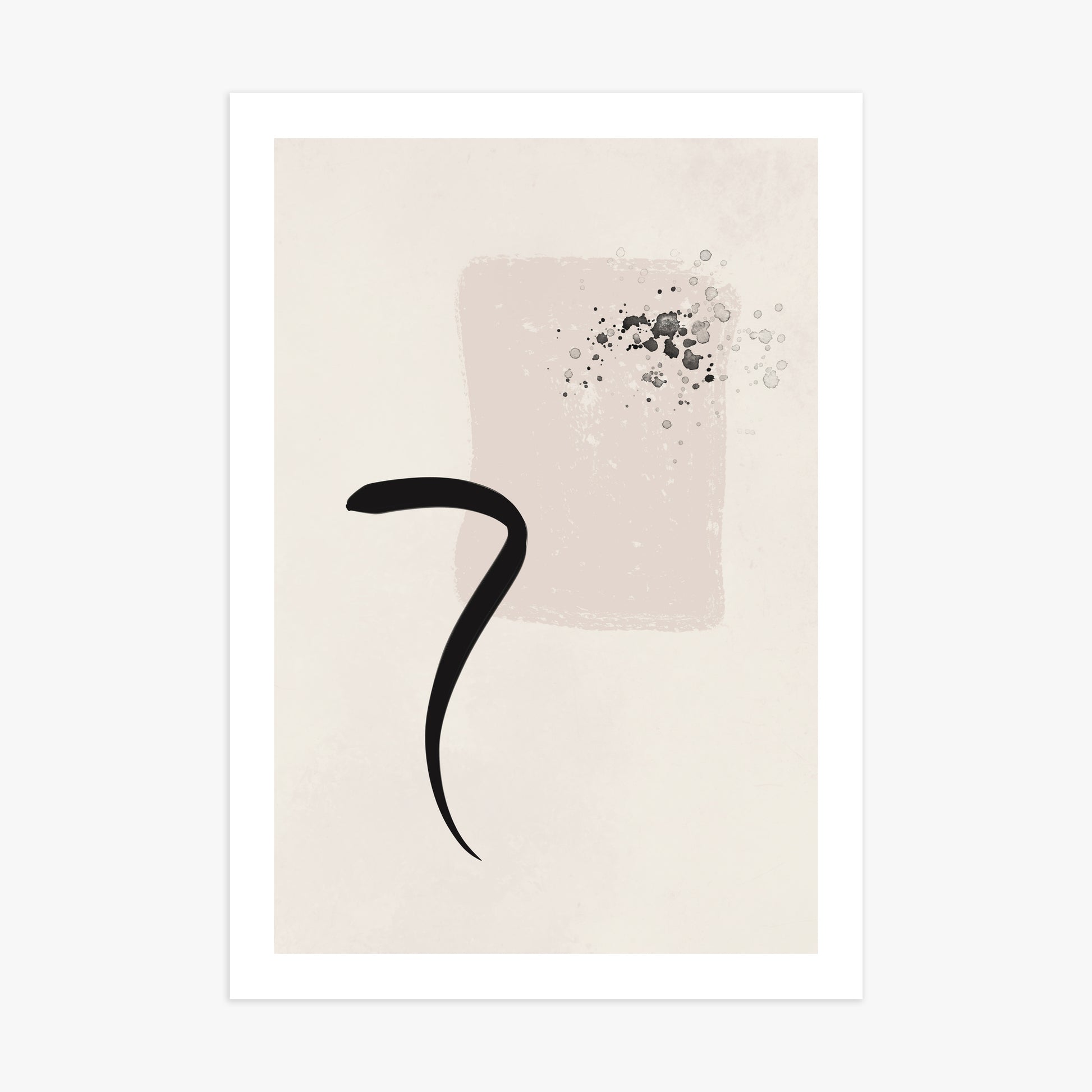 Minimalist Brushstroke Elegance, 70x100cm Printed Poster