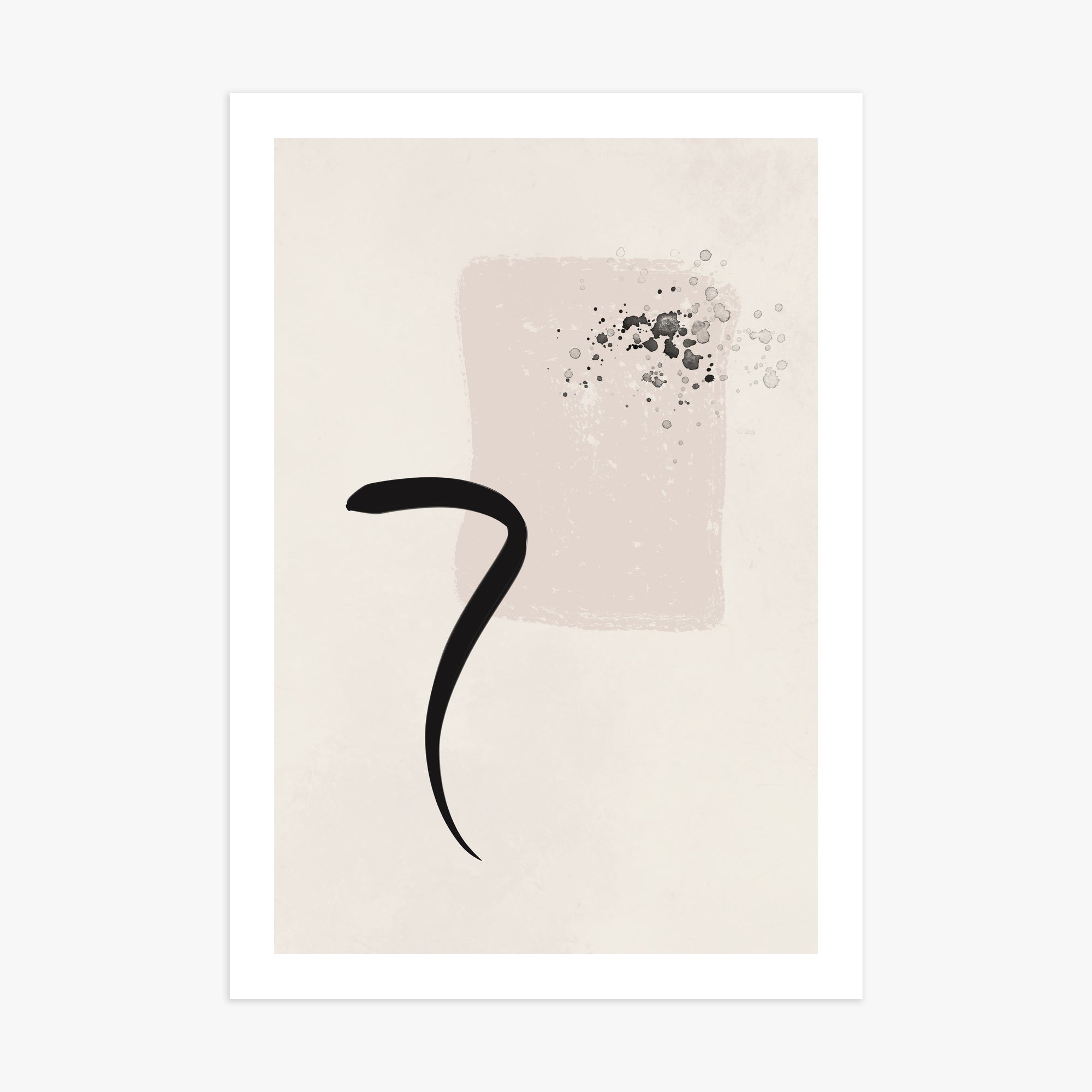 Minimalist Brushstroke Elegance, 70x100cm Printed Poster