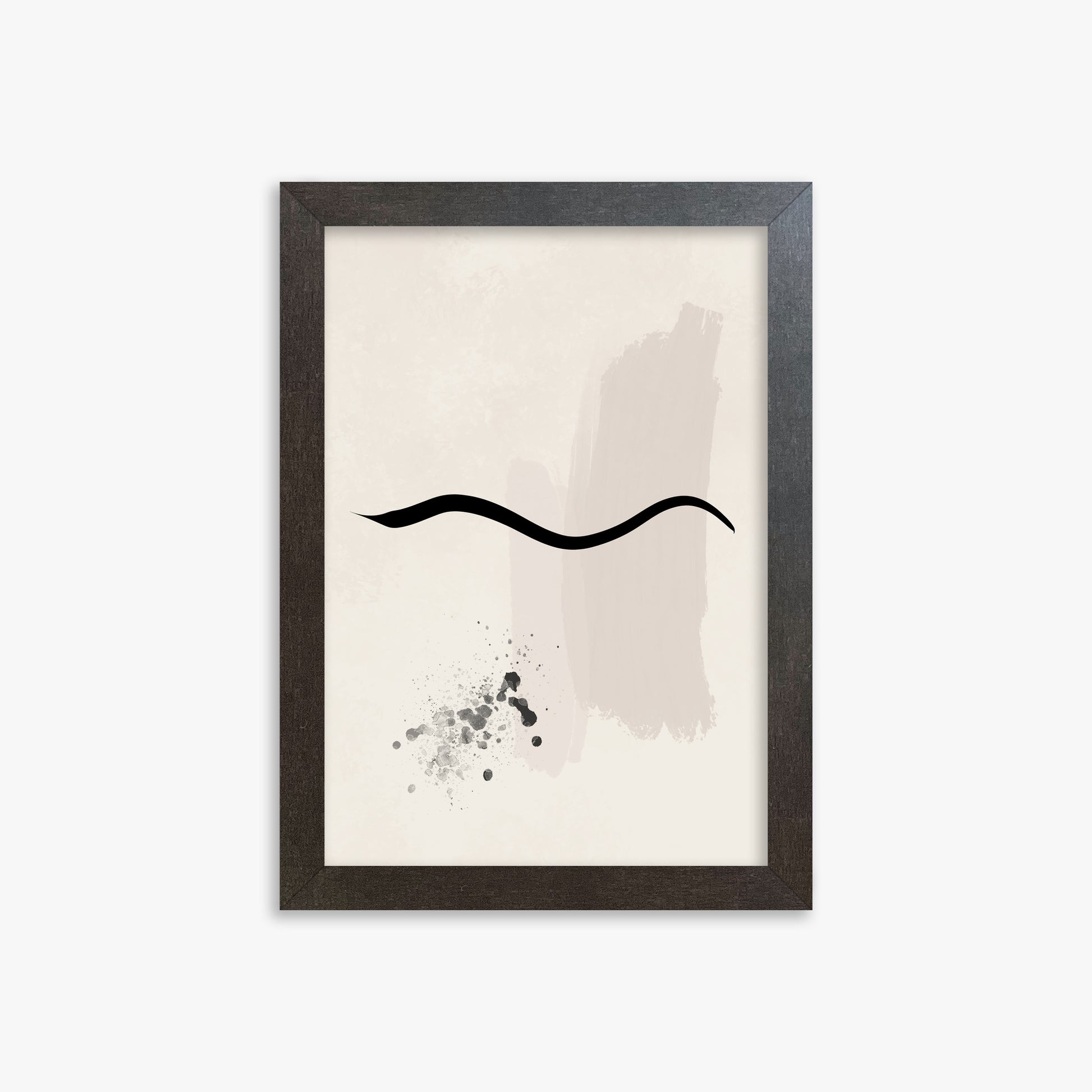 Gentle Undulation, 21x30cm Framed Art Reproduction With Espresso Frame