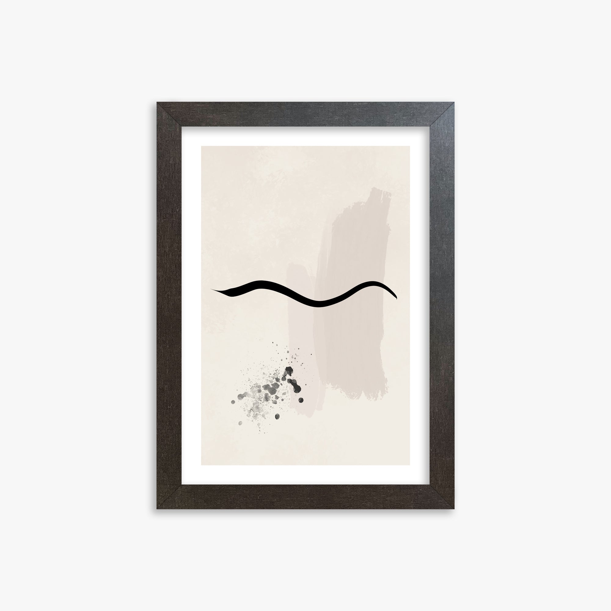 Gentle Undulation, 21x30cm Framed Art Reproduction With Espresso Frame