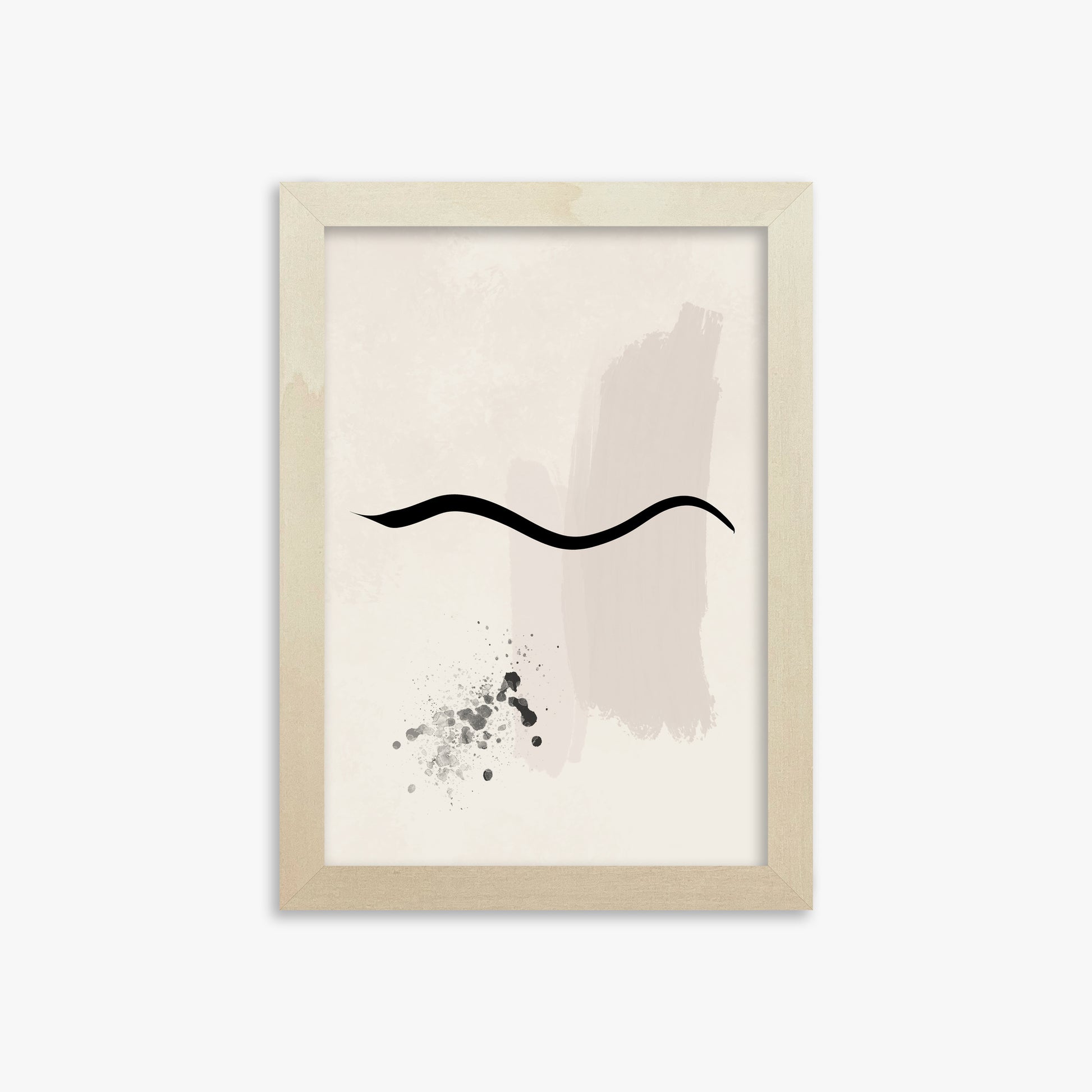 Gentle Undulation, 21x30cm Framed Art Reproduction With Lime Wood Frame
