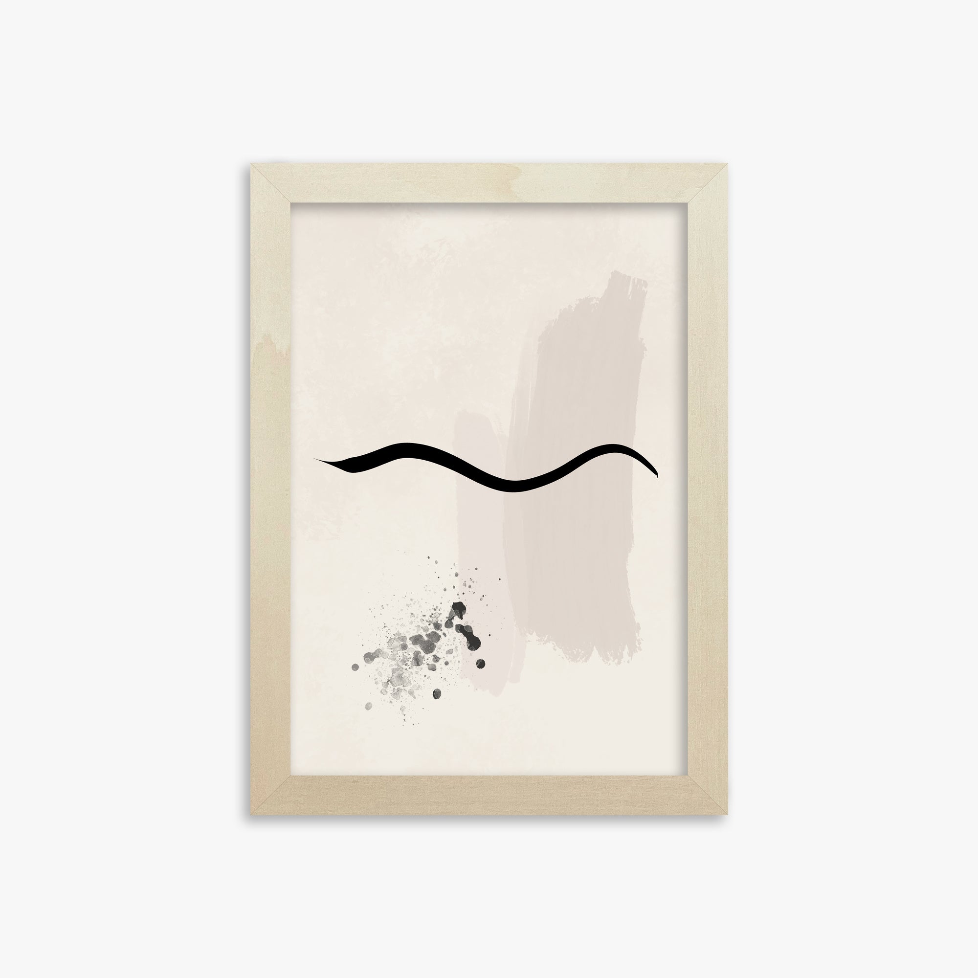 Gentle Undulation, 21x30cm Framed Art Reproduction With Lime Wood Frame