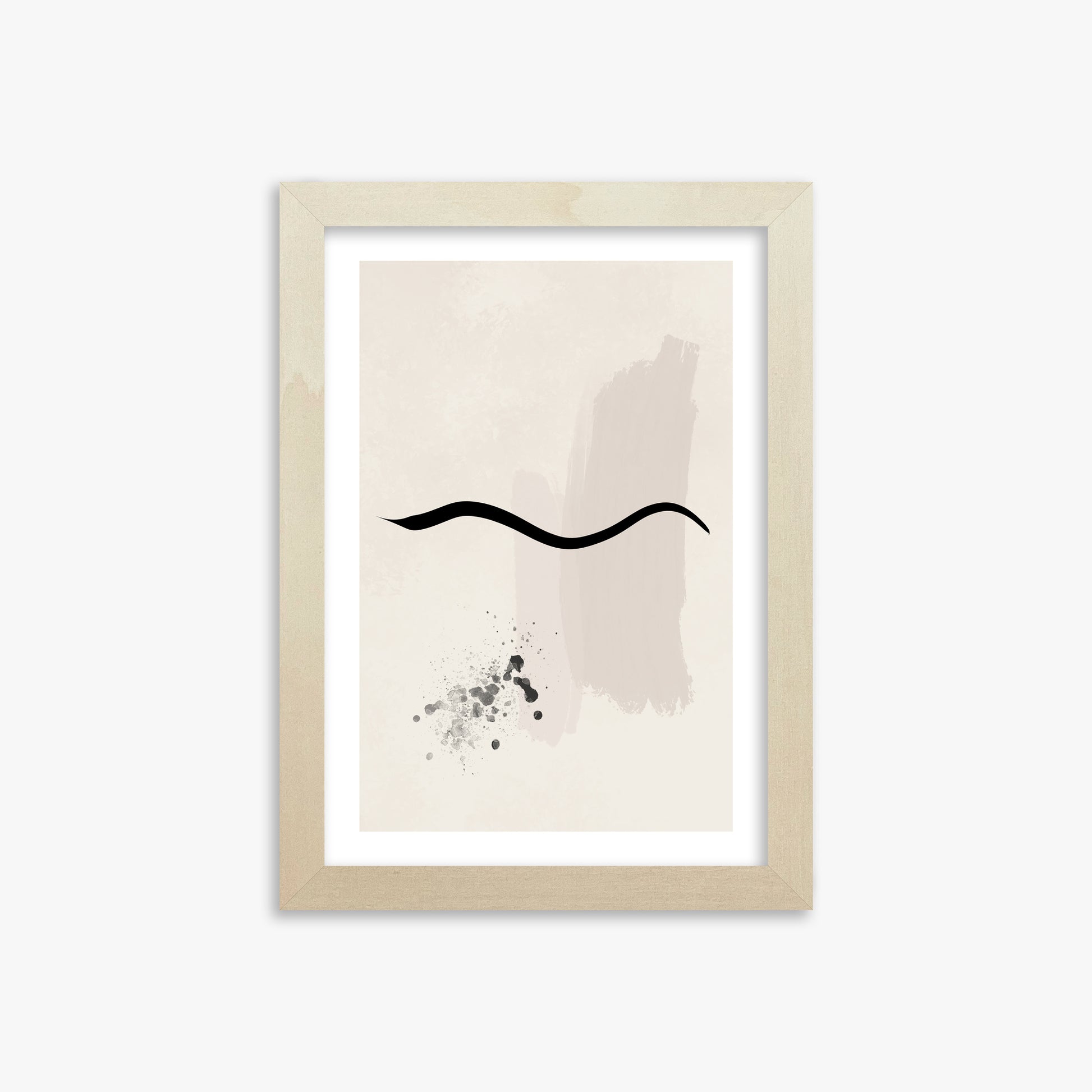 Gentle Undulation, 21x30cm Framed Art Reproduction With Lime Wood Frame