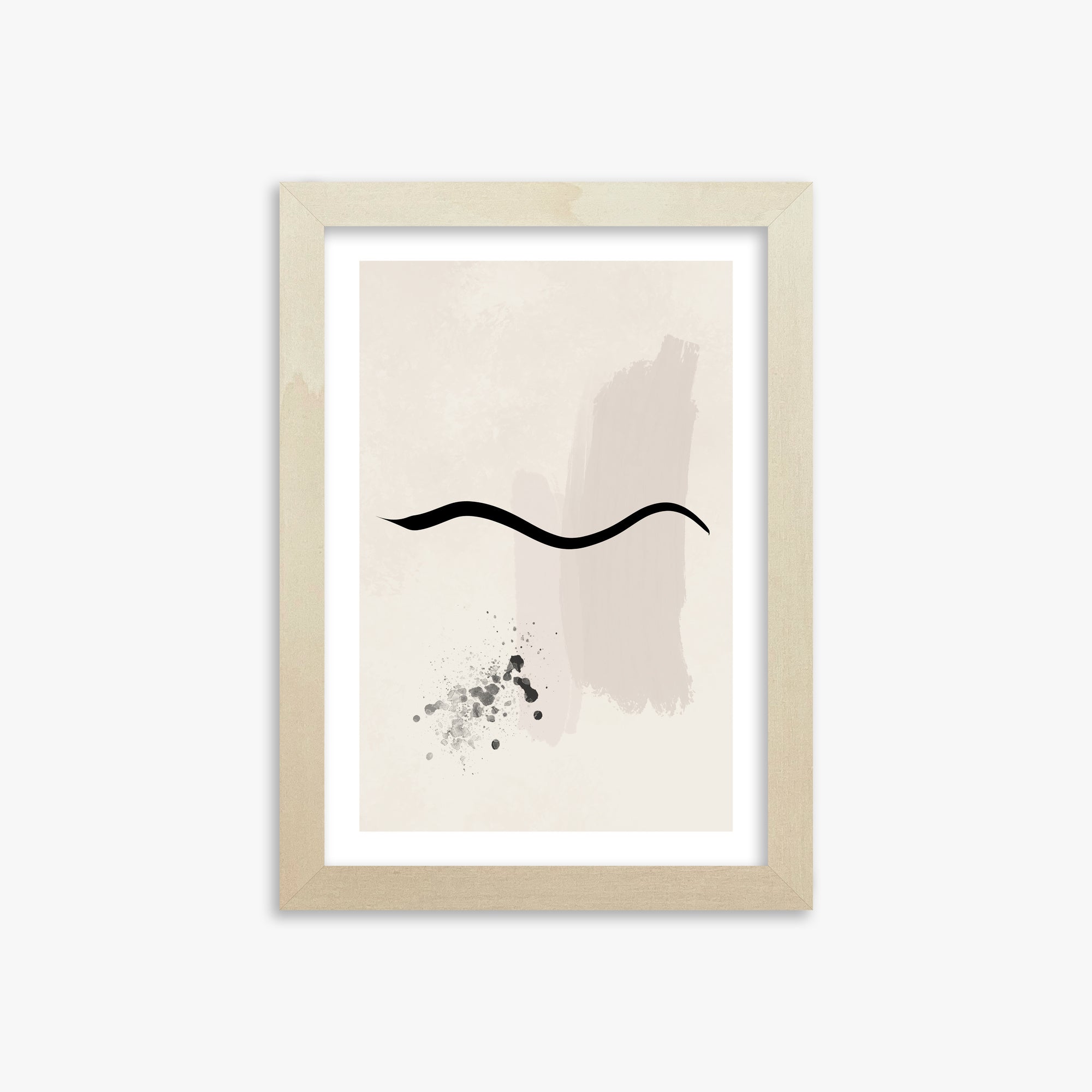 Gentle Undulation, 21x30cm Framed Art Reproduction With Lime Wood Frame