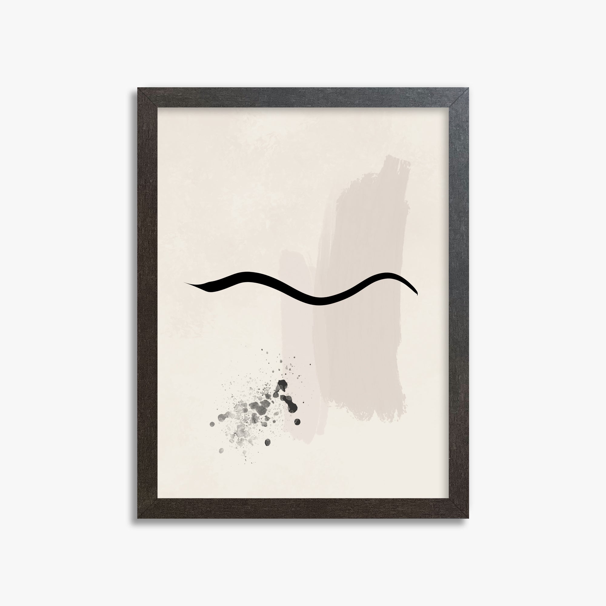 Gentle Undulation, 30x40cm Framed Art Reproduction With Espresso Frame