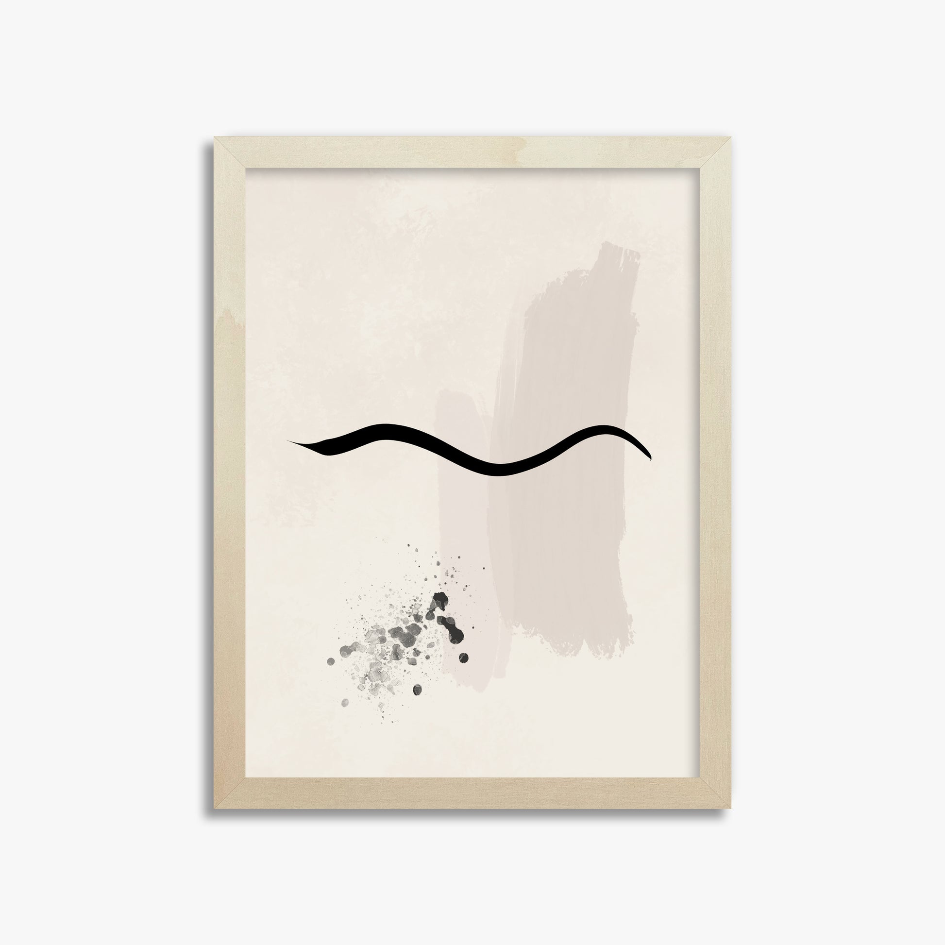Gentle Undulation, 30x40cm Framed Art Reproduction With Lime Wood Frame