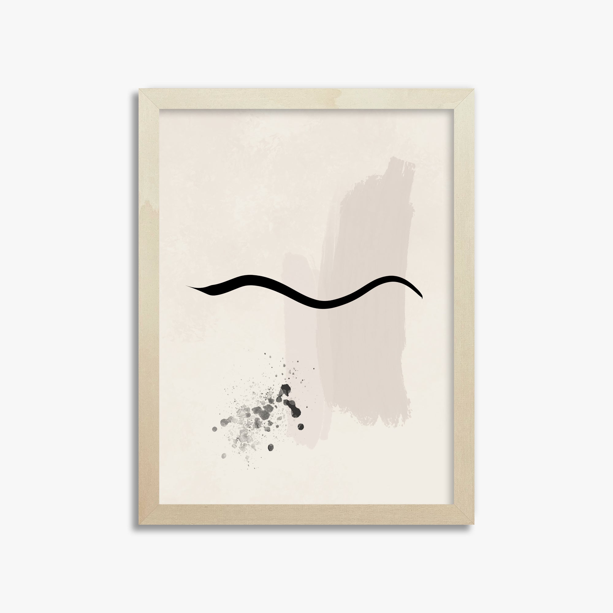 Gentle Undulation, 30x40cm Framed Art Reproduction With Lime Wood Frame