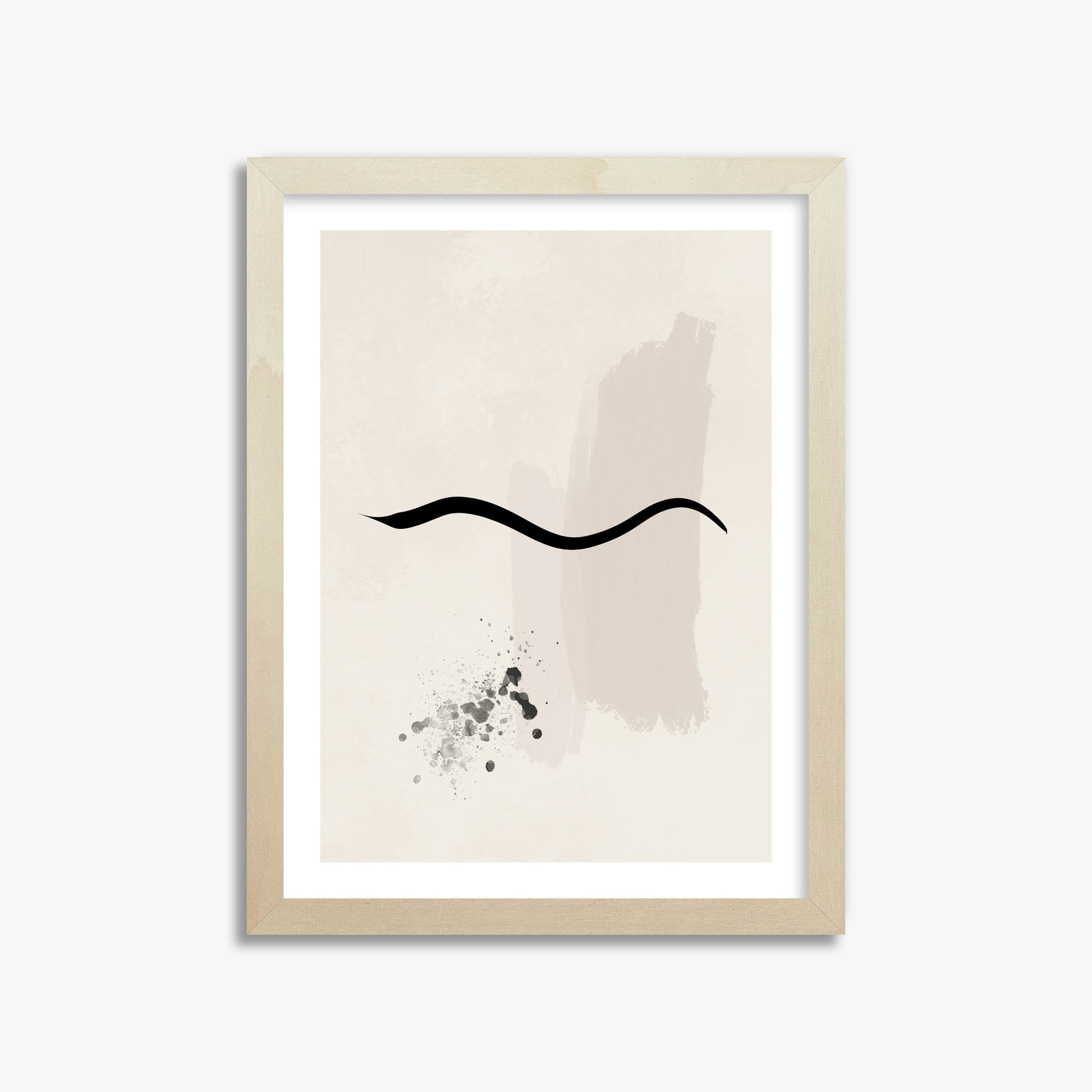 Gentle Undulation, 30x40cm Framed Art Reproduction With Lime Wood Frame