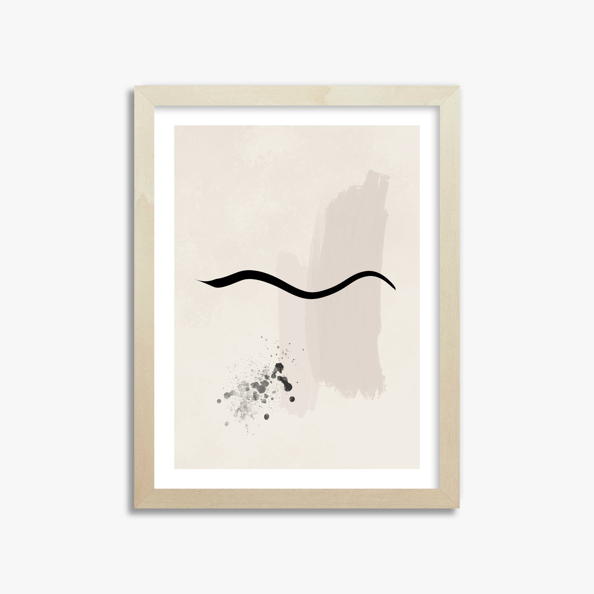 Gentle Undulation, 30x40cm Framed Art Reproduction With Lime Wood Frame