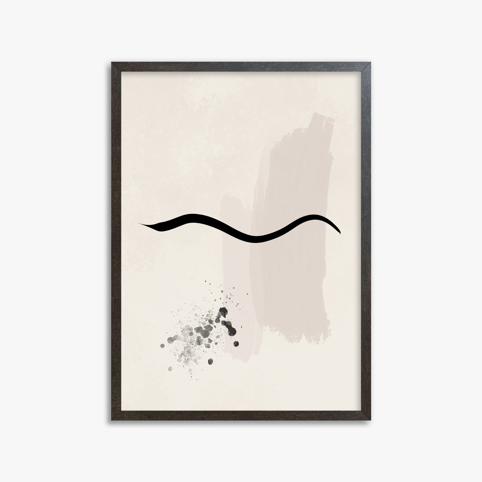 Gentle Undulation, 50x70cm Framed Art Reproduction With Espresso Frame