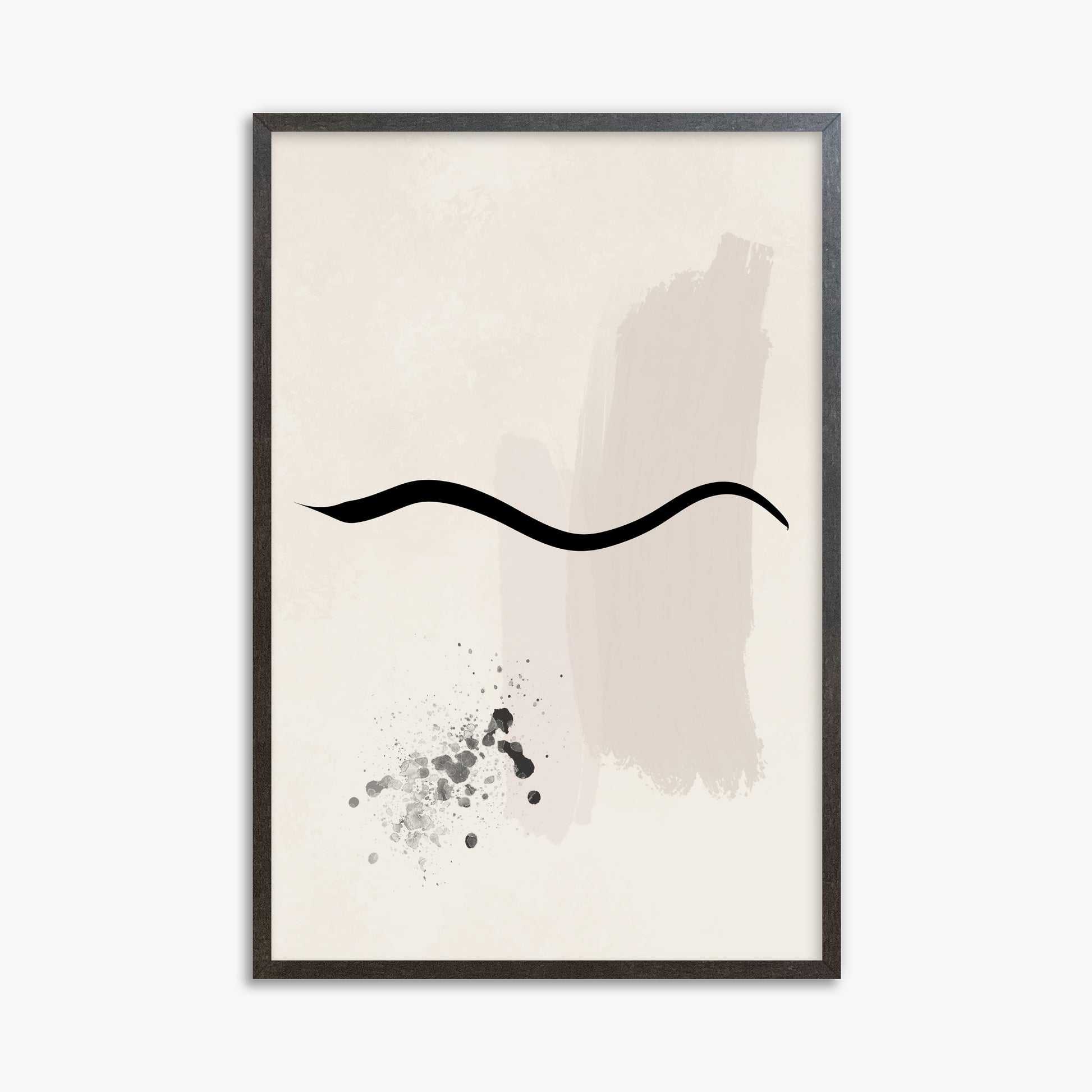 Gentle Undulation, 61x91cm Framed Art Reproduction With Espresso Frame