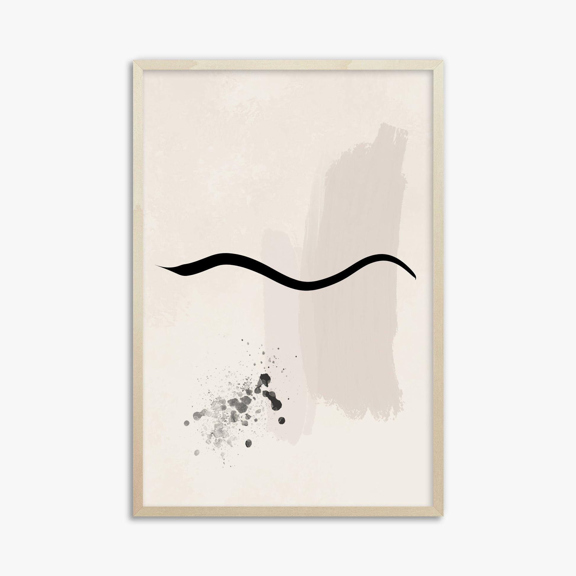 Gentle Undulation, 61x91cm Framed Art Reproduction With Lime Wood Frame