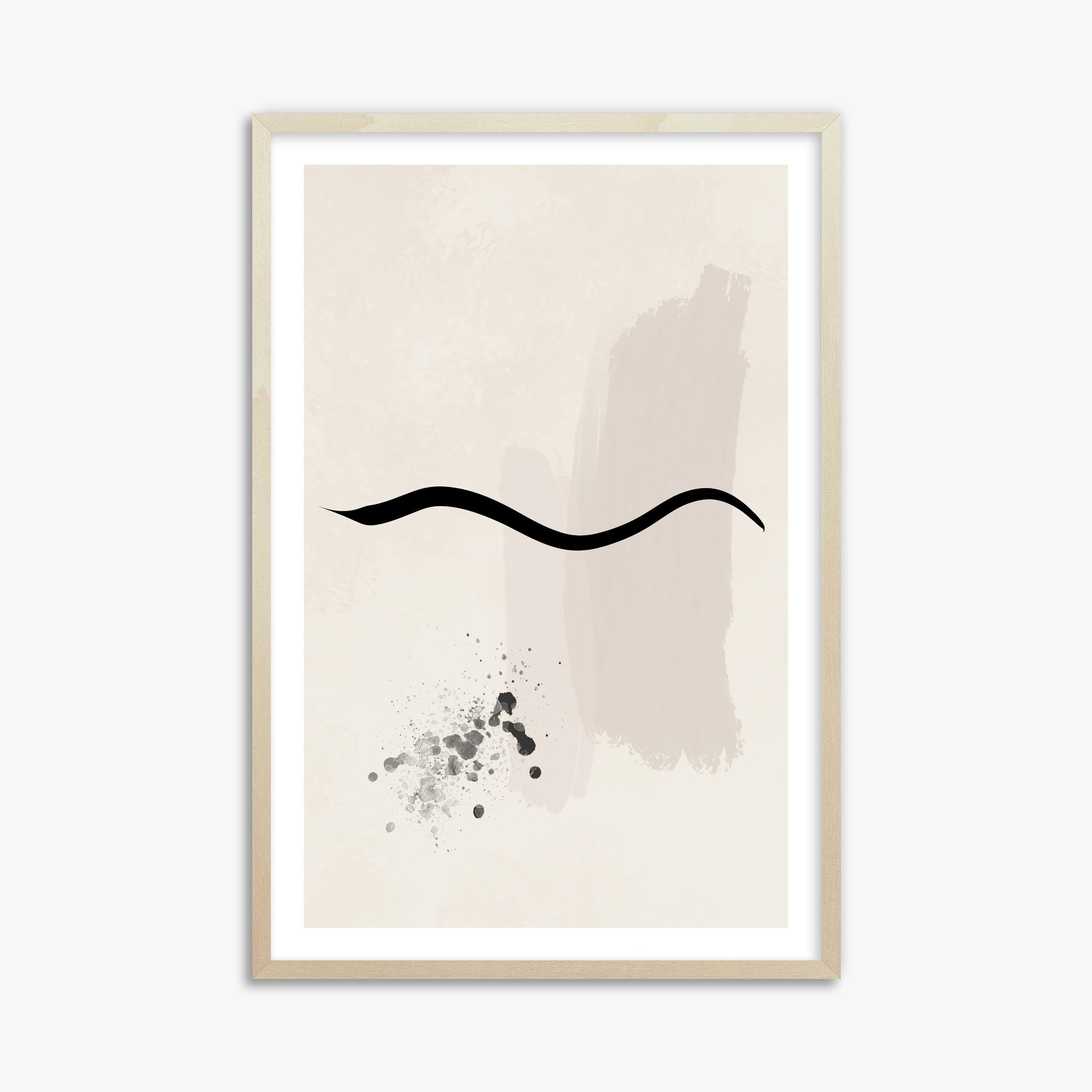 Gentle Undulation, 61x91cm Framed Art Reproduction With Lime Wood Frame