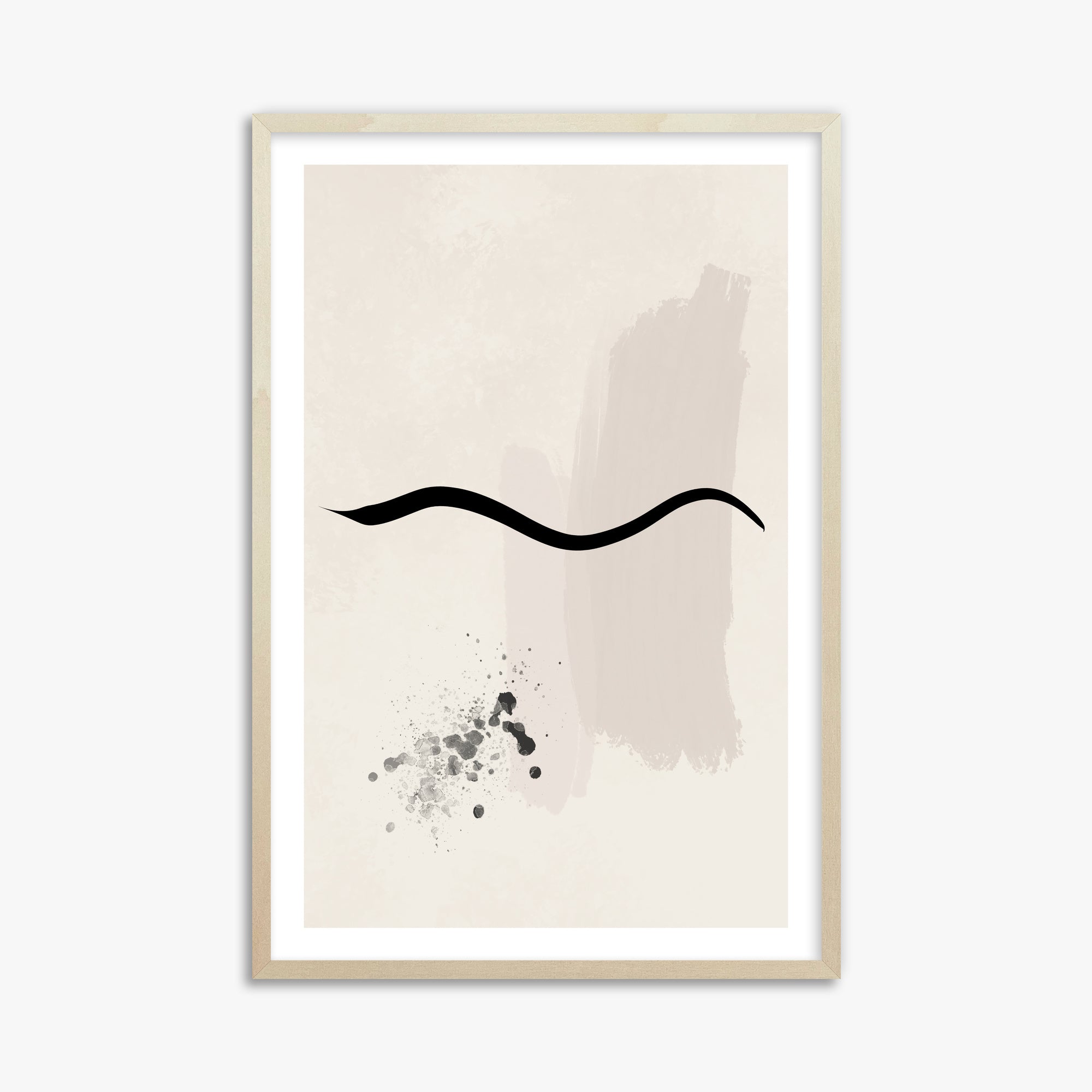 Gentle Undulation, 61x91cm Framed Art Reproduction With Lime Wood Frame