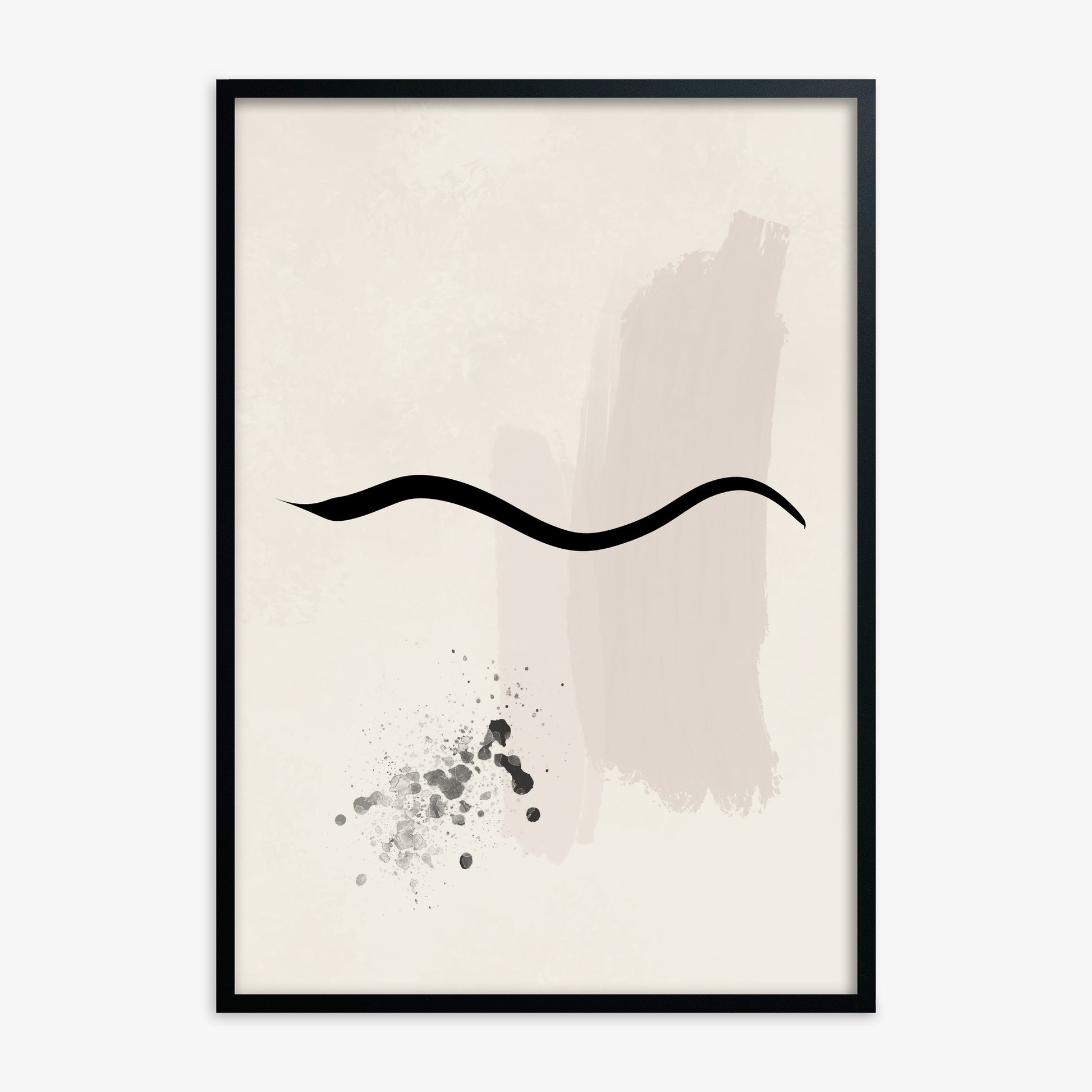 Gentle Undulation, Black Framed Poster With Black Frame
