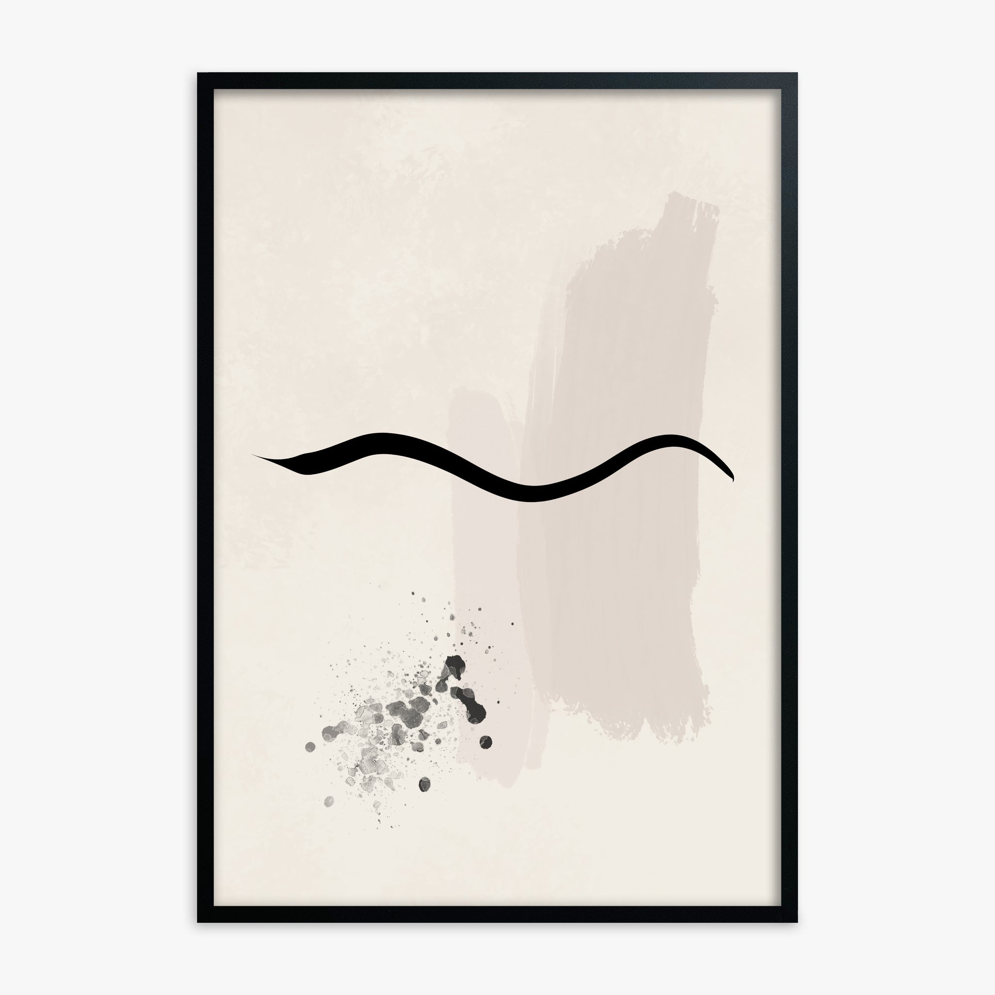 Gentle Undulation, Black Framed Poster With Black Frame