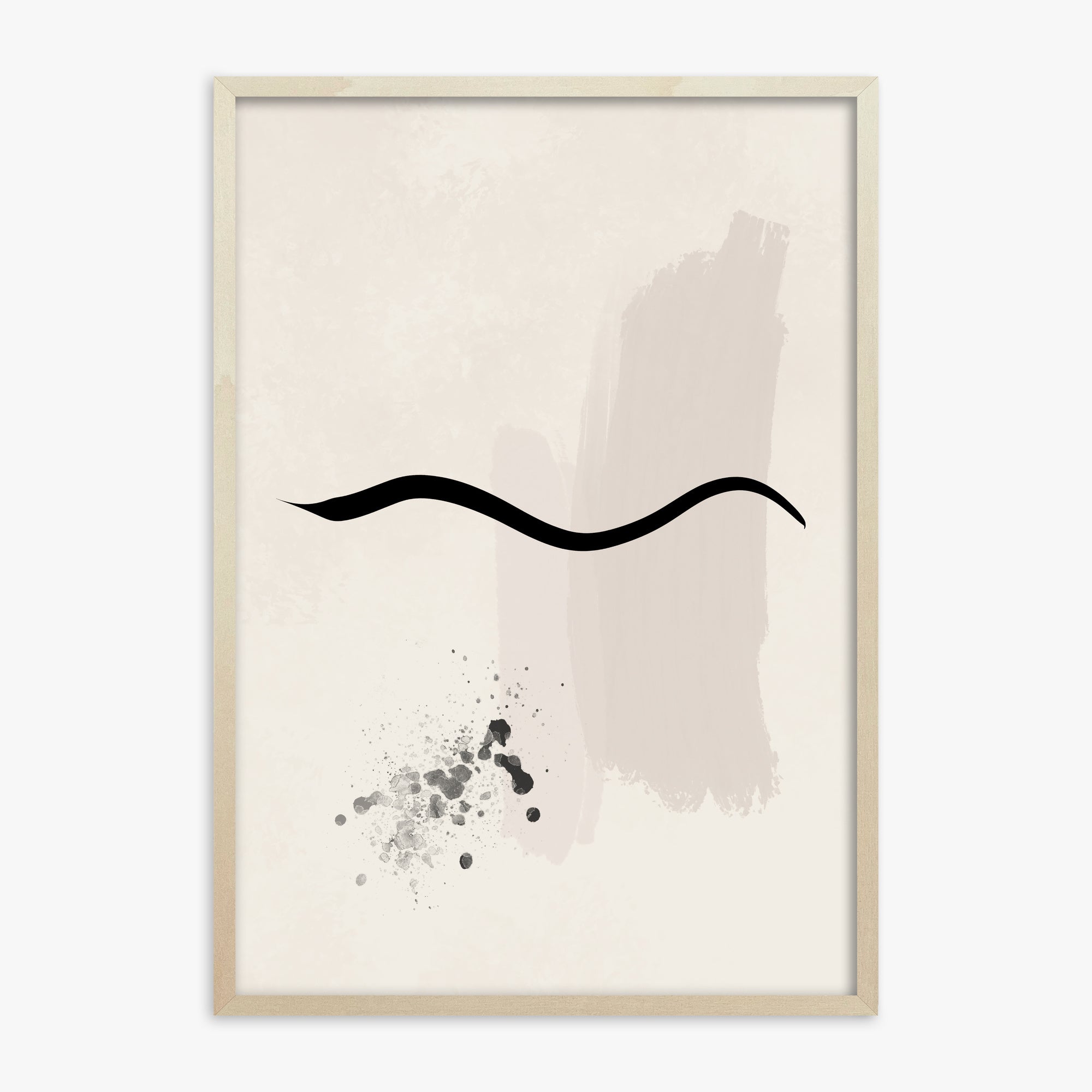Gentle Undulation, 70x100cm Framed Art Reproduction With Lime Wood Frame