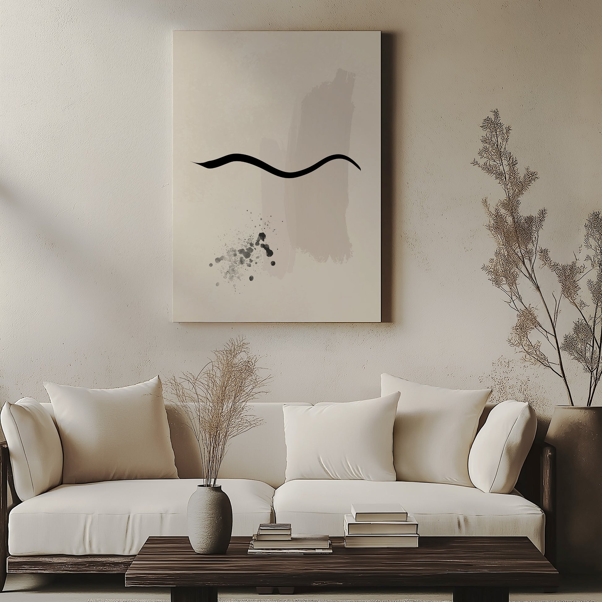 Design Concept No. 57 for Gentle Undulation Japanese Satin Canvas Wall Art