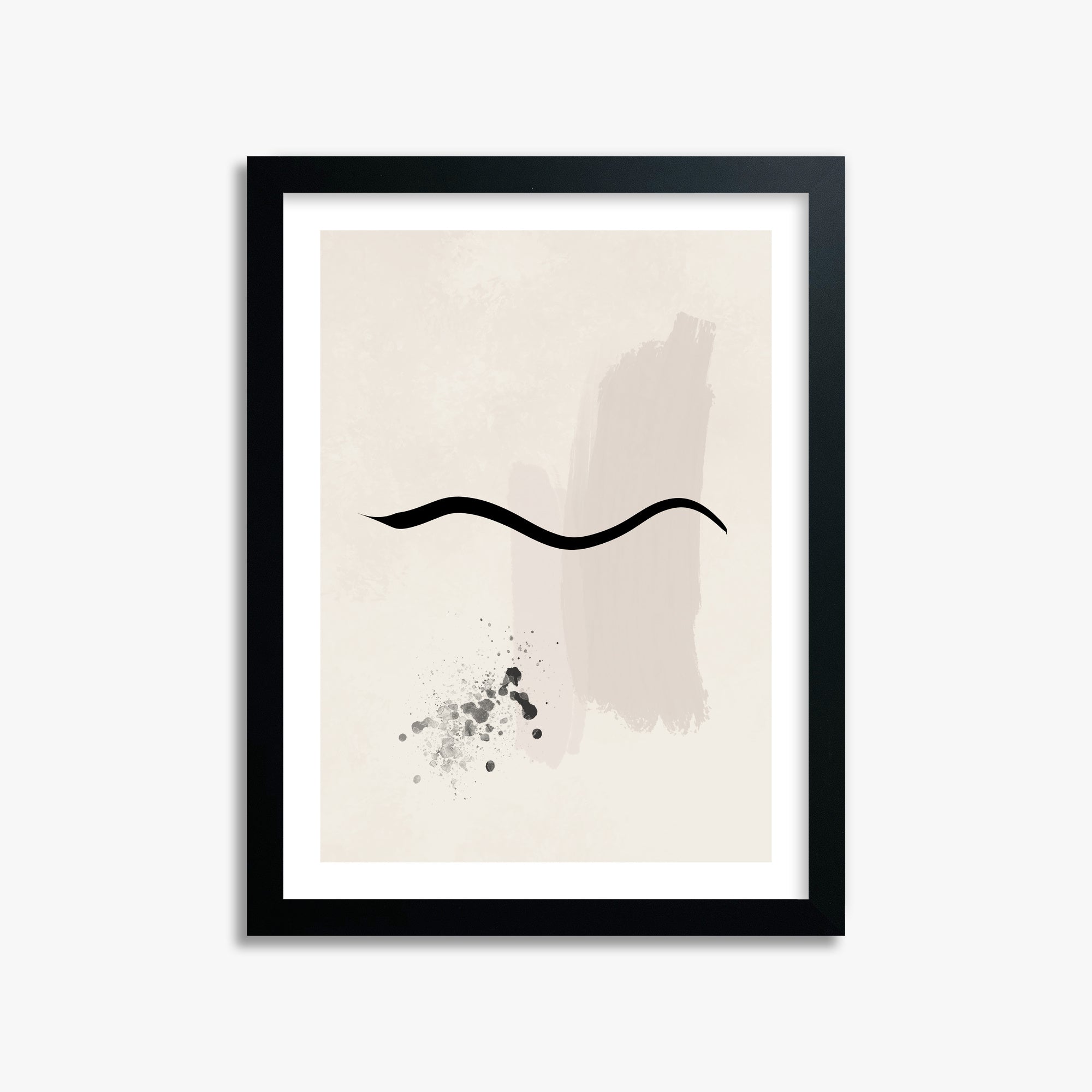 Gentle Undulation, 30x40cm Black Framed Art Reproduction