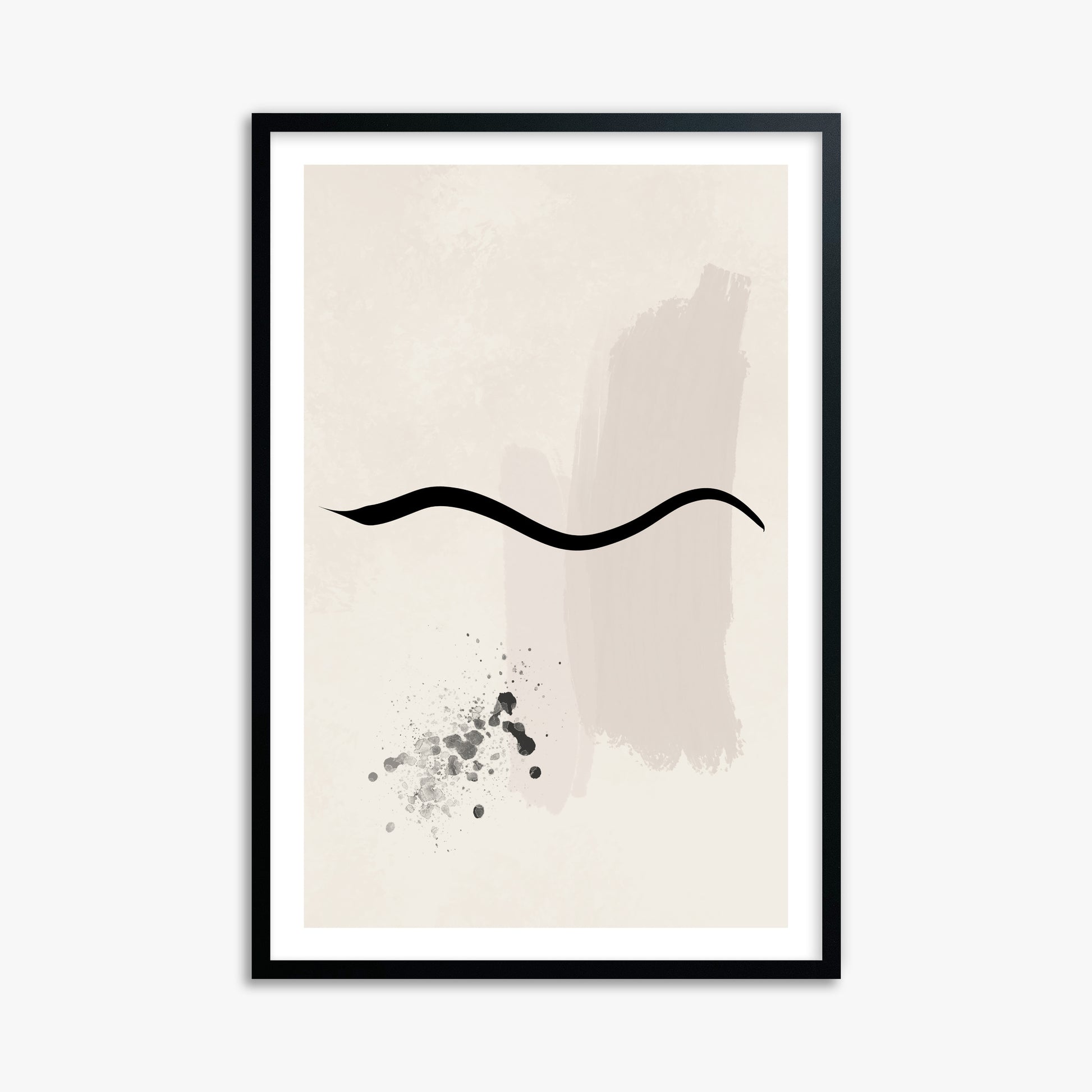 Gentle Undulation, 61x91cm Black Framed Art Reproduction