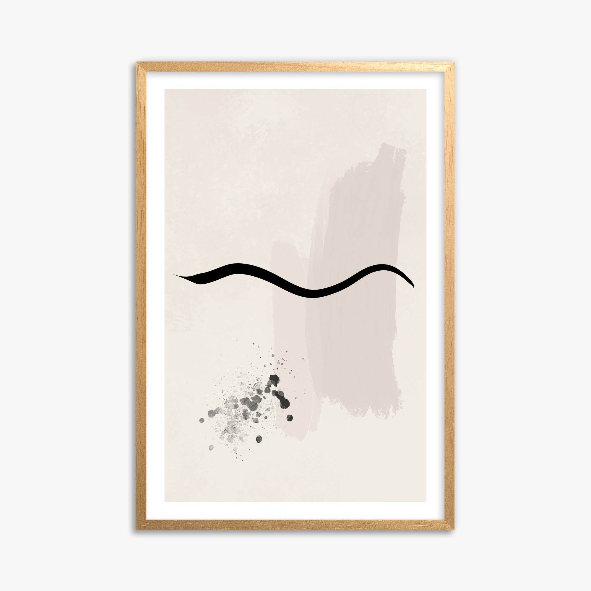 Gentle Undulation, 61x91cm Oak Framed Art Reproduction