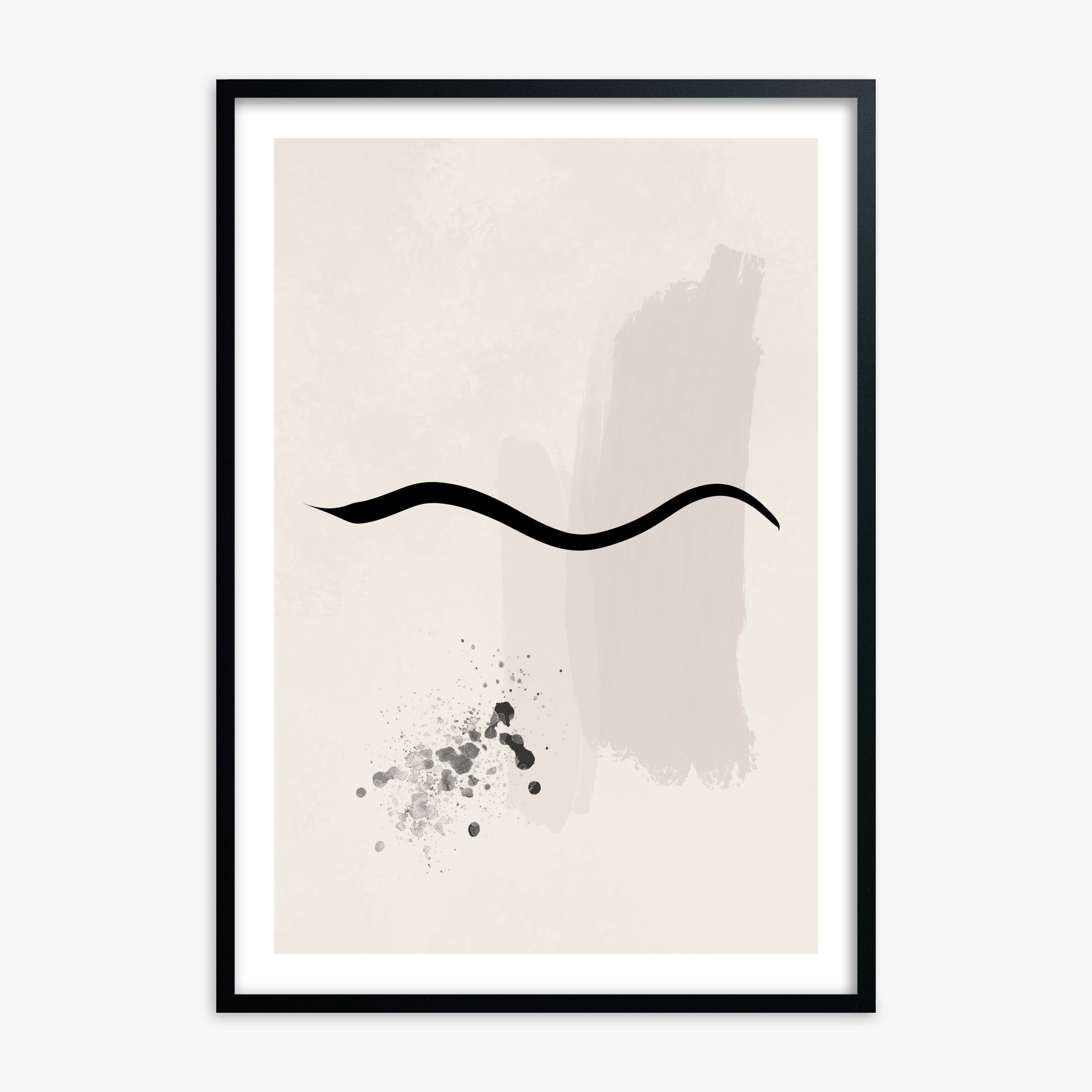 Gentle Undulation, 70x100cm Black Framed Art Reproduction