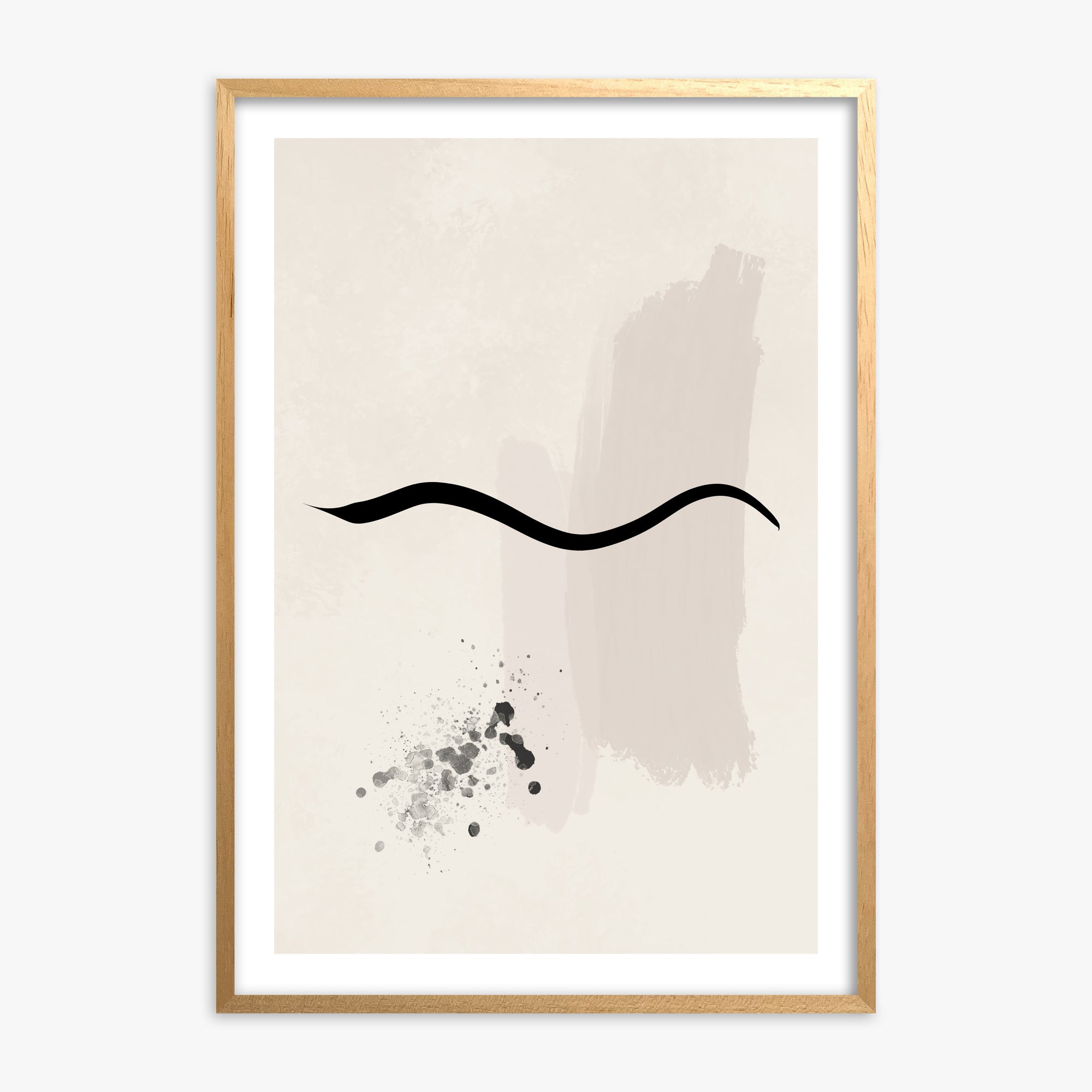 Gentle Undulation, 70x100cm Oak Framed Art Reproduction