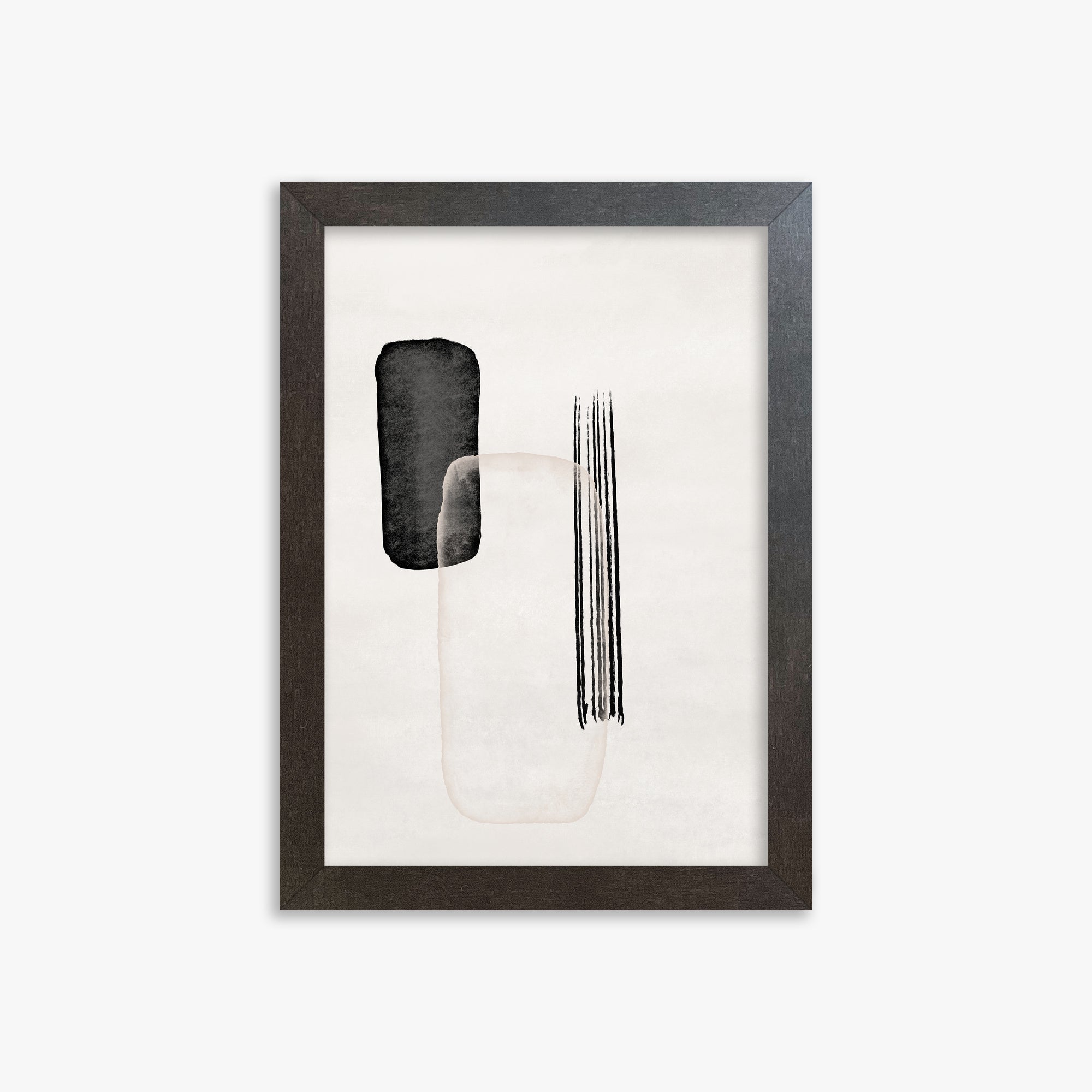 Drifting Pillars, 21x30cm Framed Art Reproduction With Espresso Frame