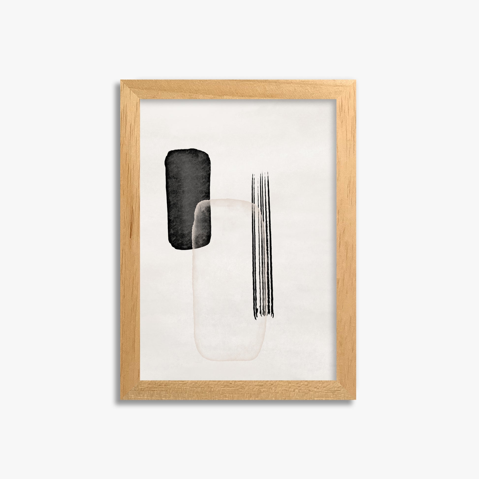Drifting Pillars, 21x30cm Framed Poster With Oak Frame