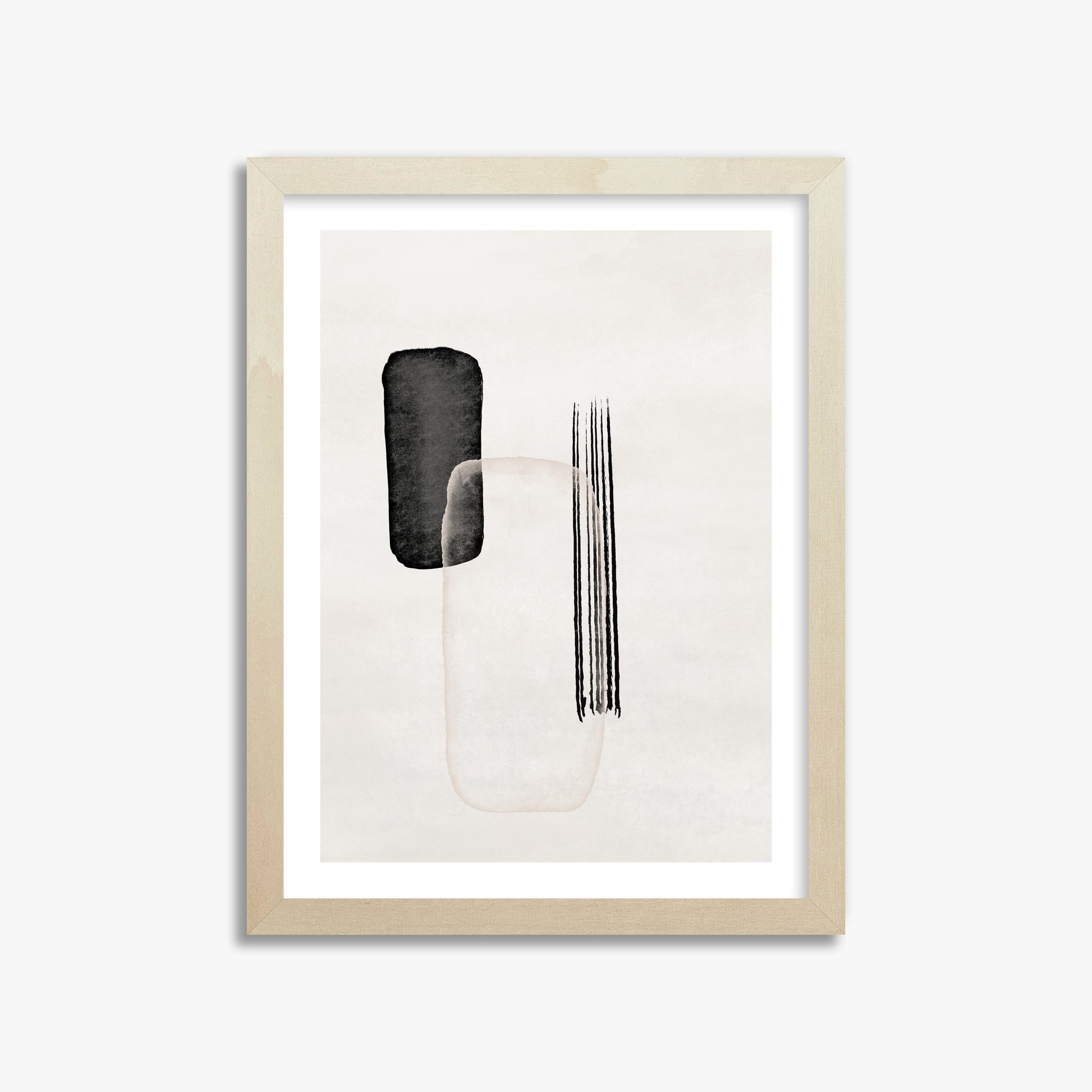 Drifting Pillars, 30x40cm Framed Art Reproduction With Lime Wood Frame