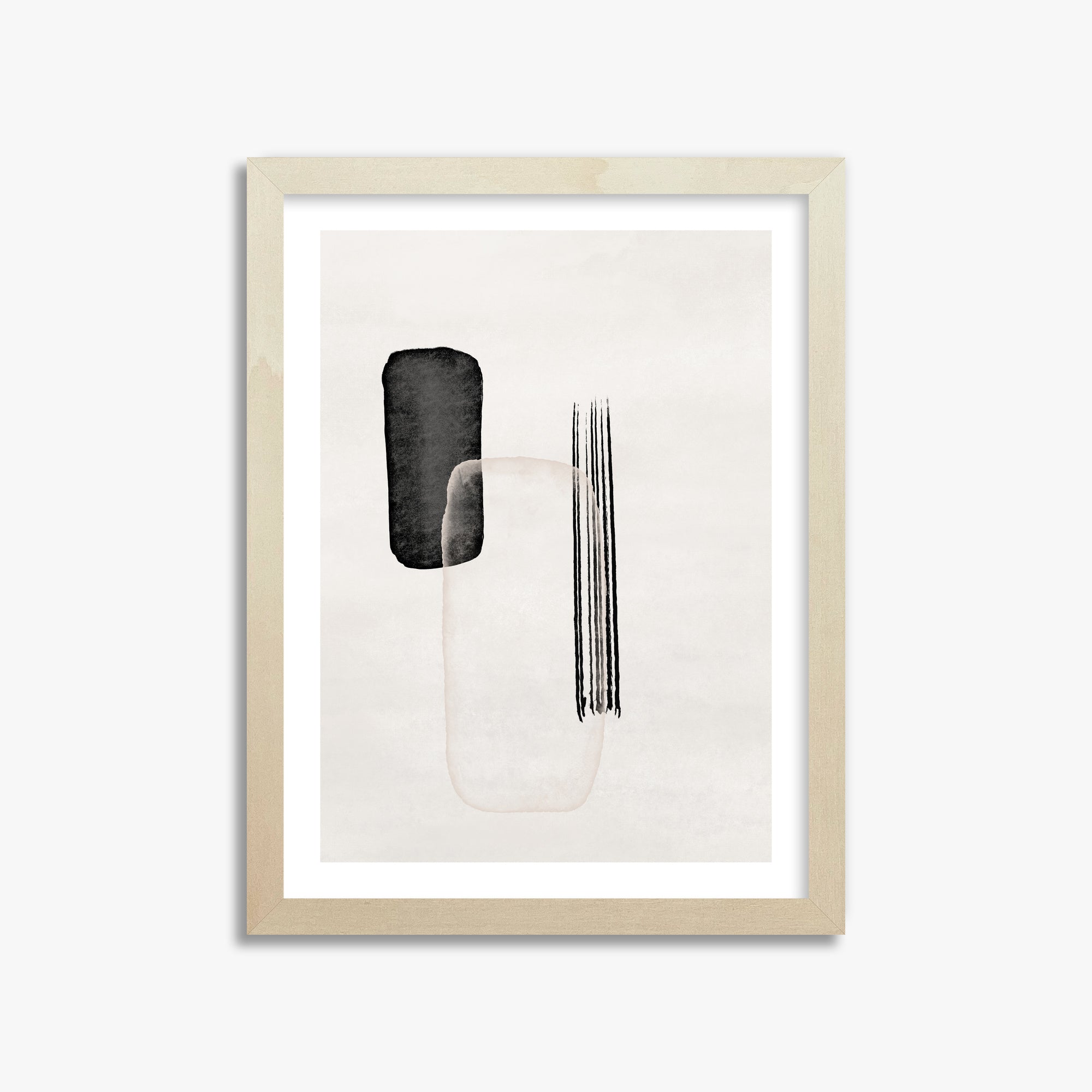 Drifting Pillars, 30x40cm Framed Art Reproduction With Lime Wood Frame