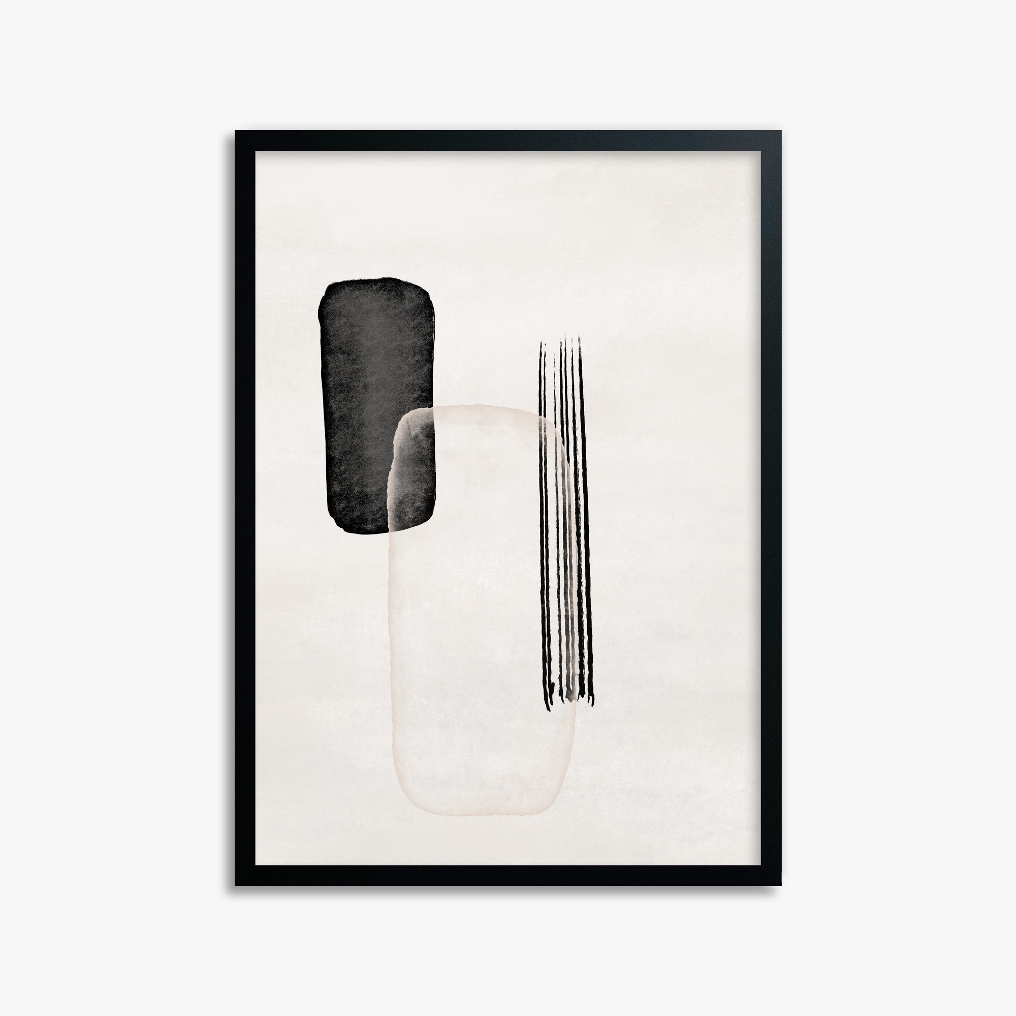 Drifting Pillars, 50x70cm Framed Poster With Black Frame