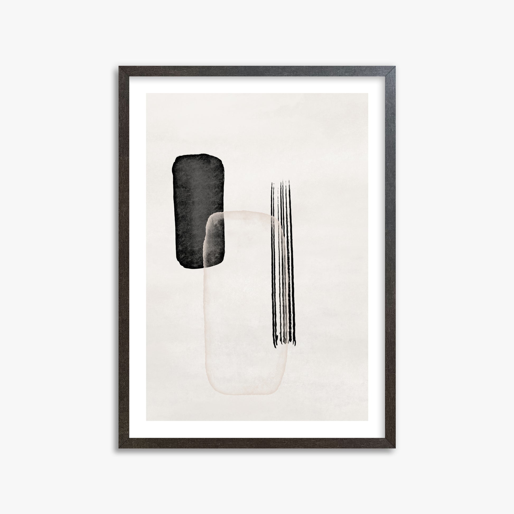 Drifting Pillars, 50x70cm Framed Art Reproduction With Espresso Frame