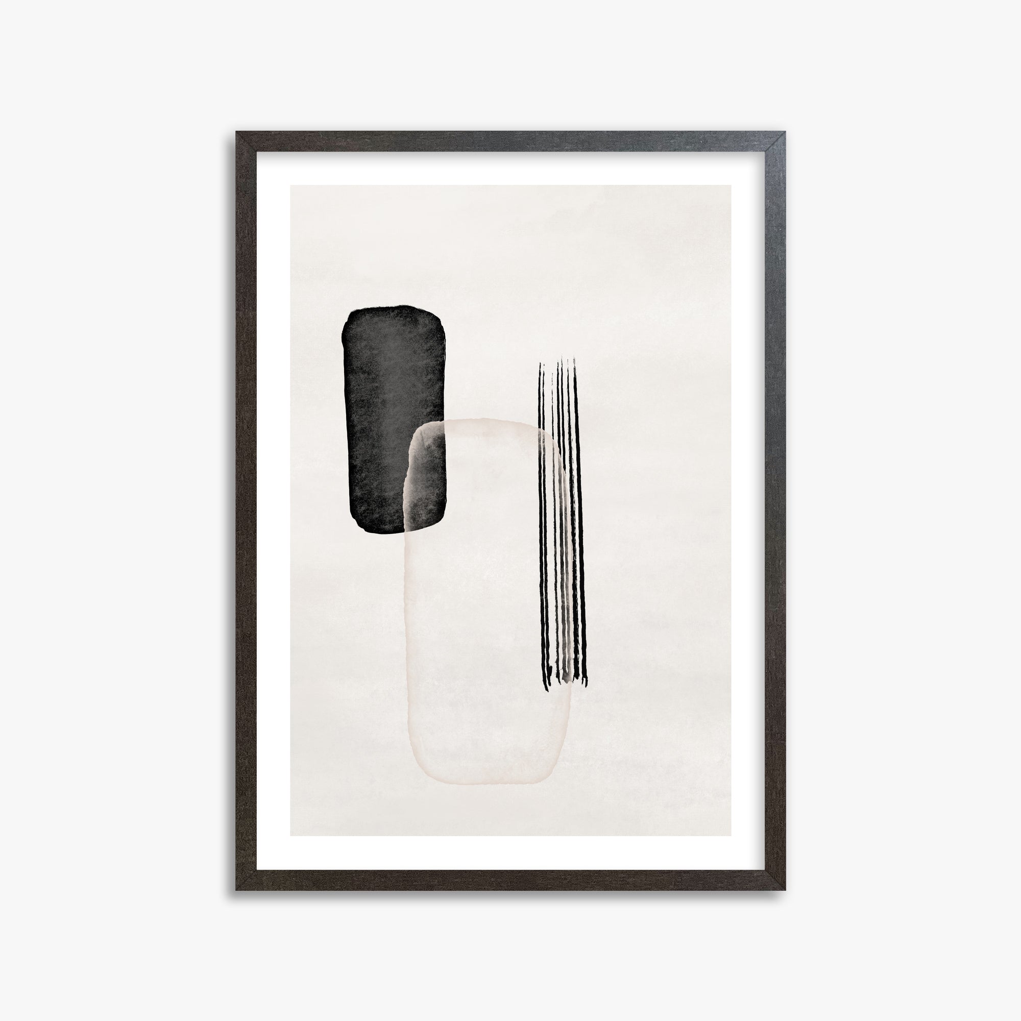 Drifting Pillars, 50x70cm Framed Art Reproduction With Espresso Frame