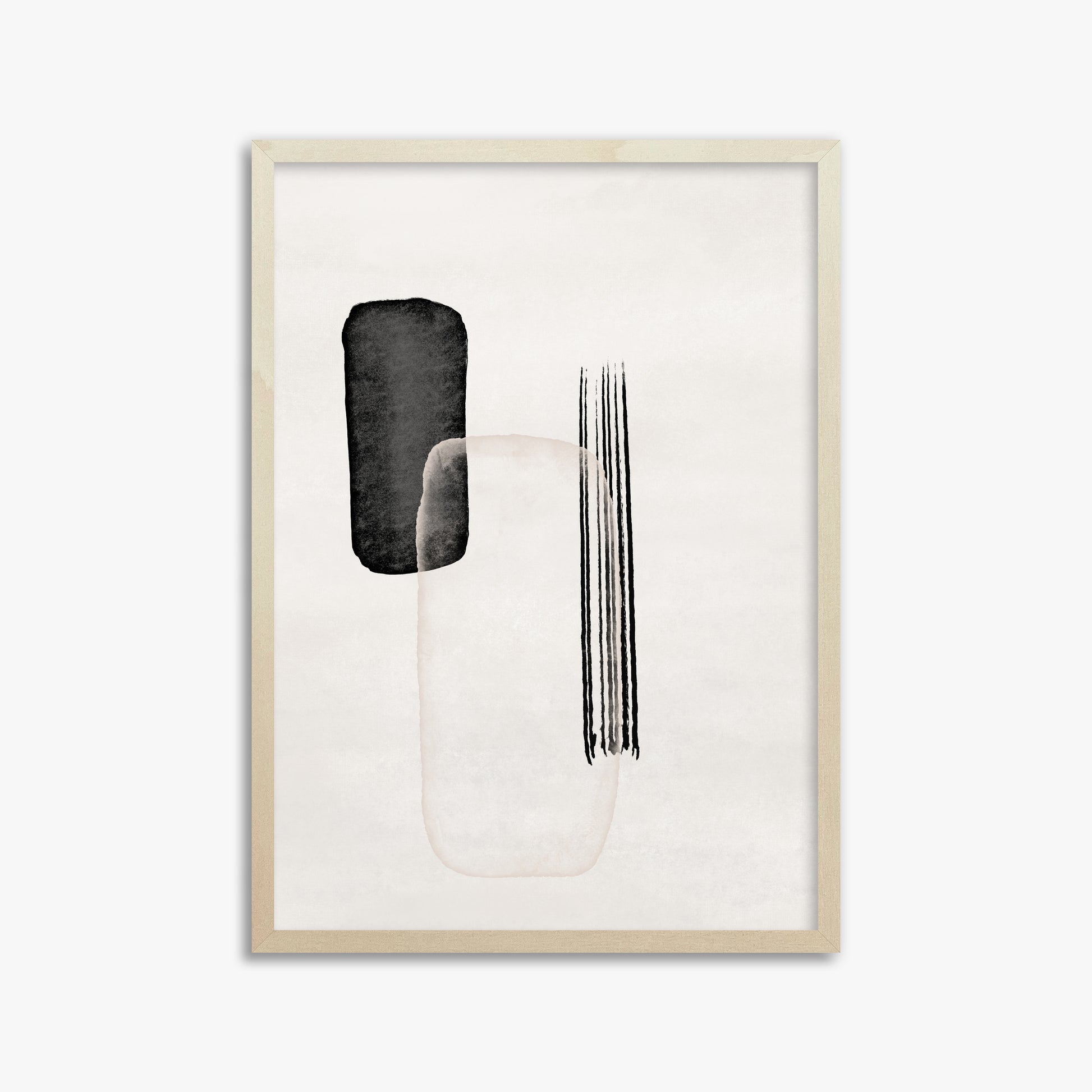 Drifting Pillars, 50x70cm Framed Art Reproduction With Lime Wood Frame